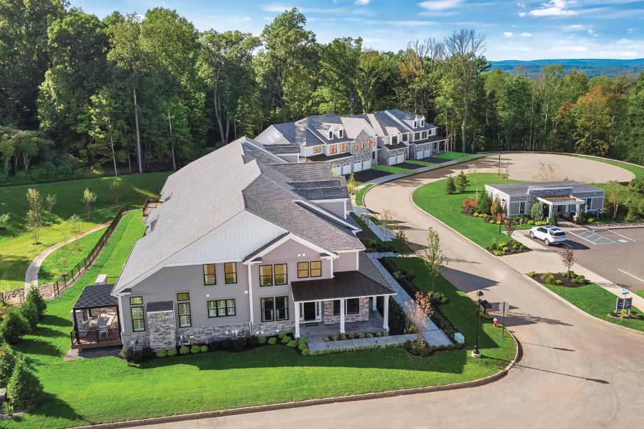 Aerial view of Amberley model home entry