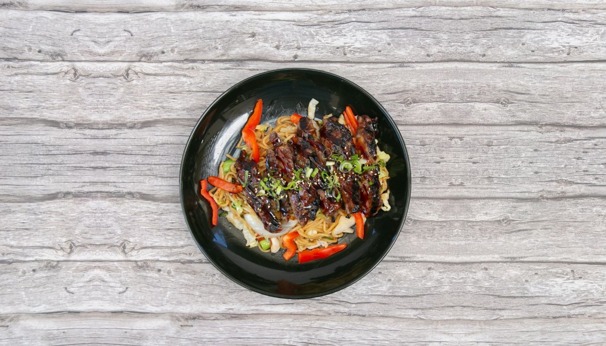 Yakisoba Noodles and Steak