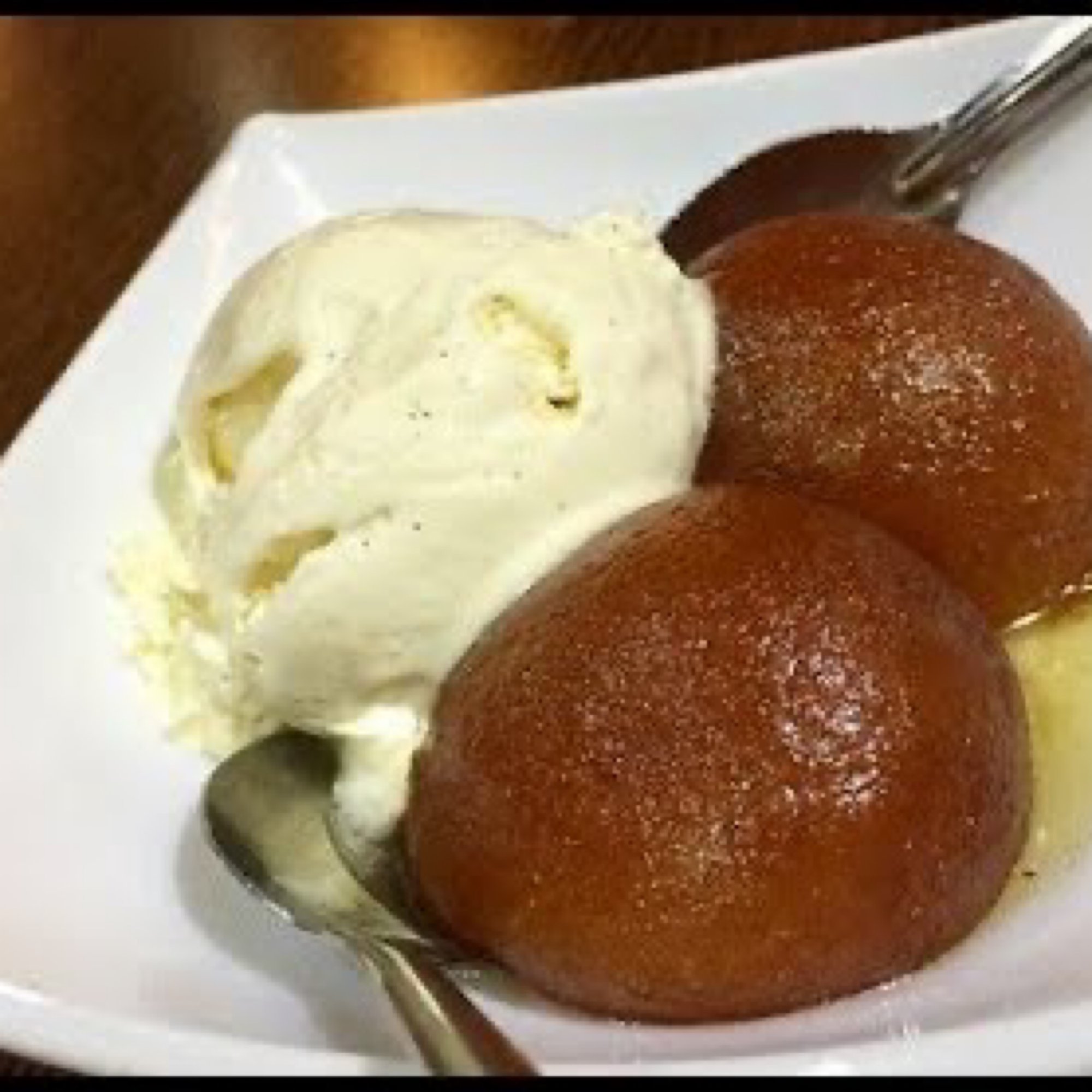 Gulab Jamun with Ice Cream