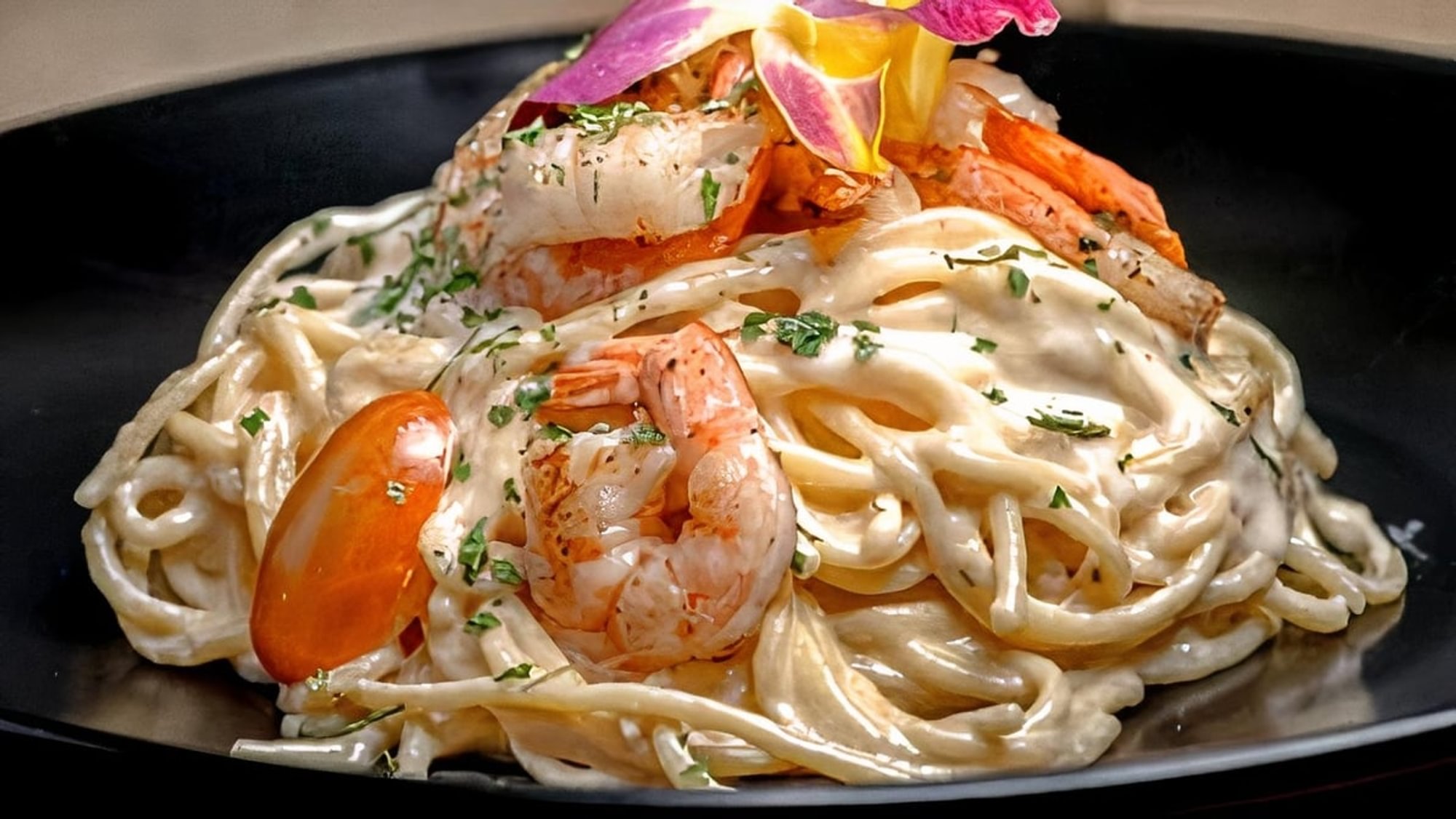 Spaghetti Con Camarones