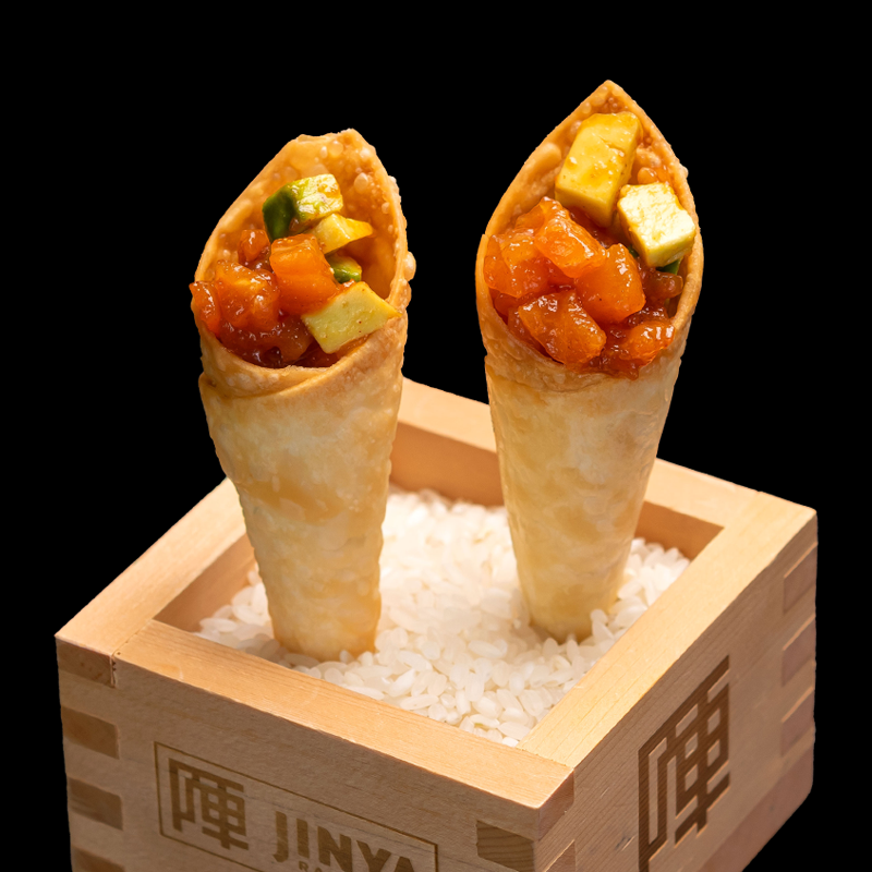 Click to expand image of Spicy Tuna and Salmon Cones* (2 pcs)