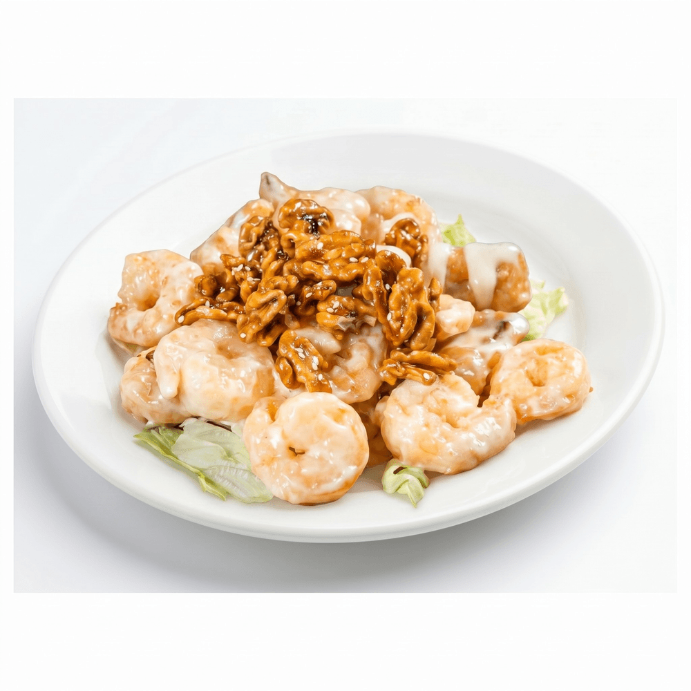 Pumpkin Prawns with Candied Walnuts