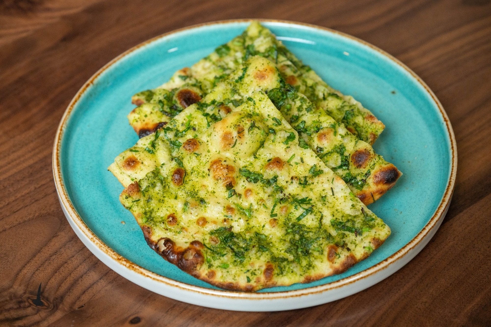 Pesto Cilantro Naan