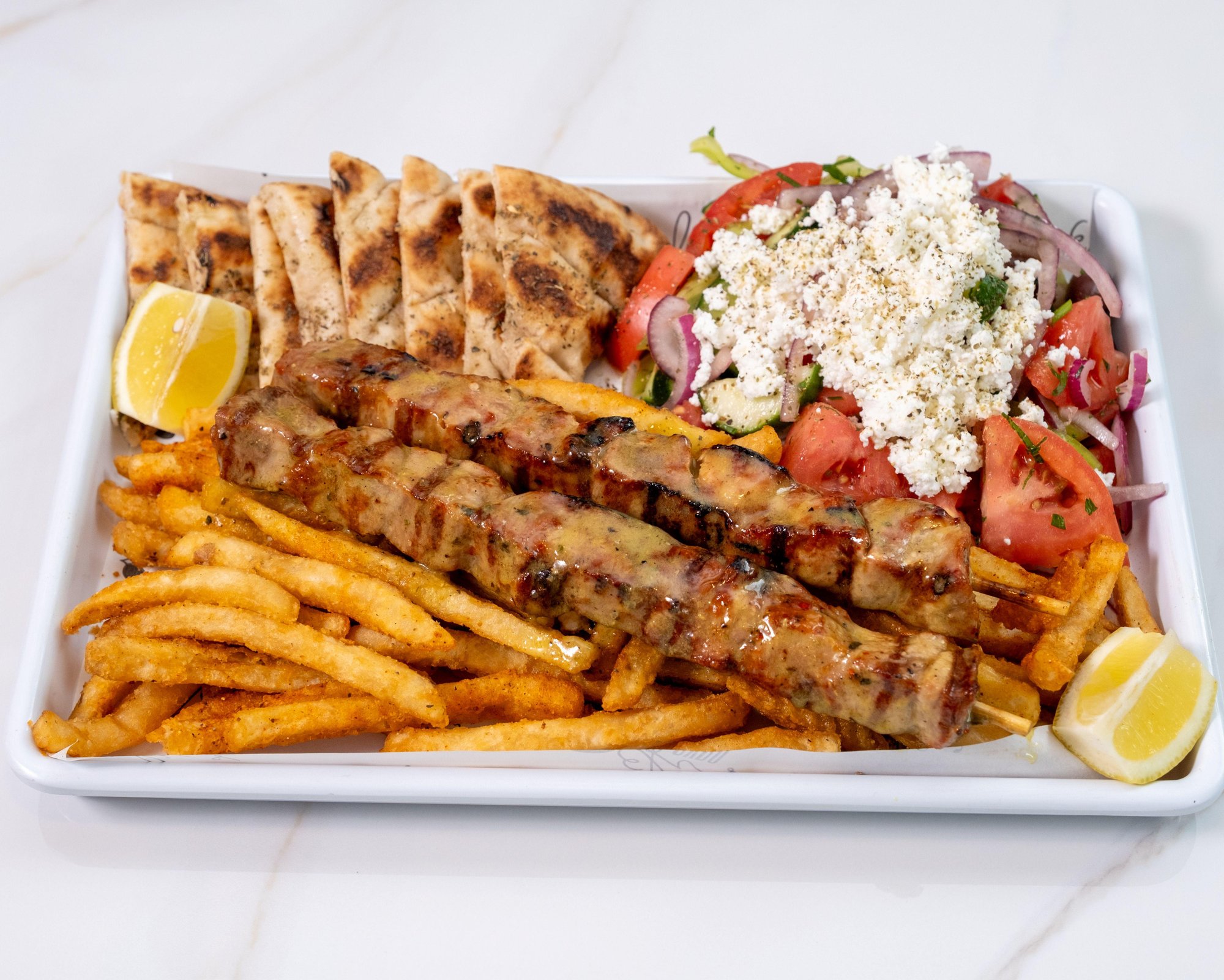 Pork Souvlaki Platter