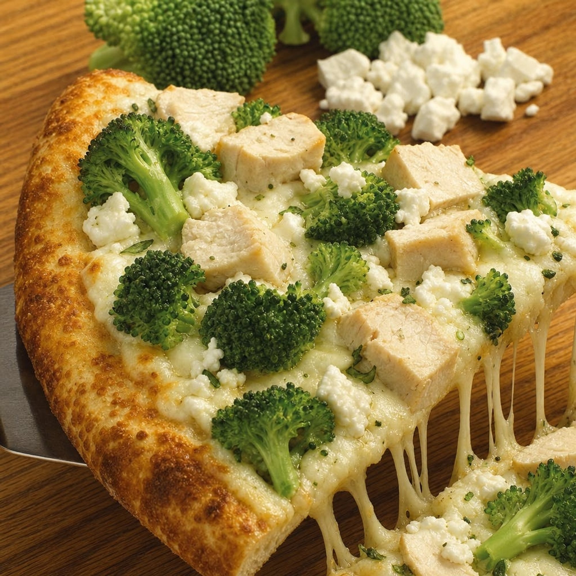 Chicken & Broccoli Pizza Slice