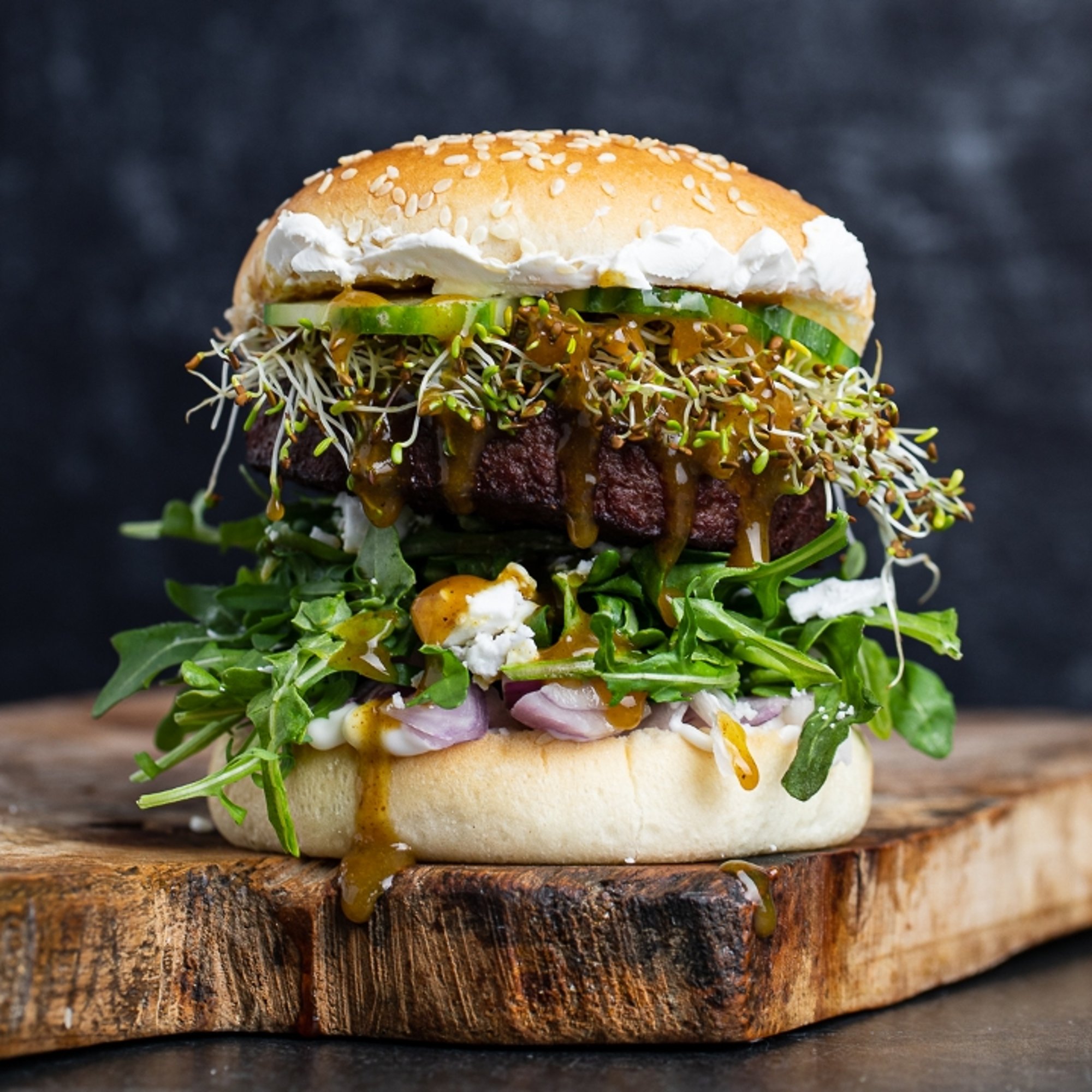 Spring Burger “Like a salad, on a burger!”