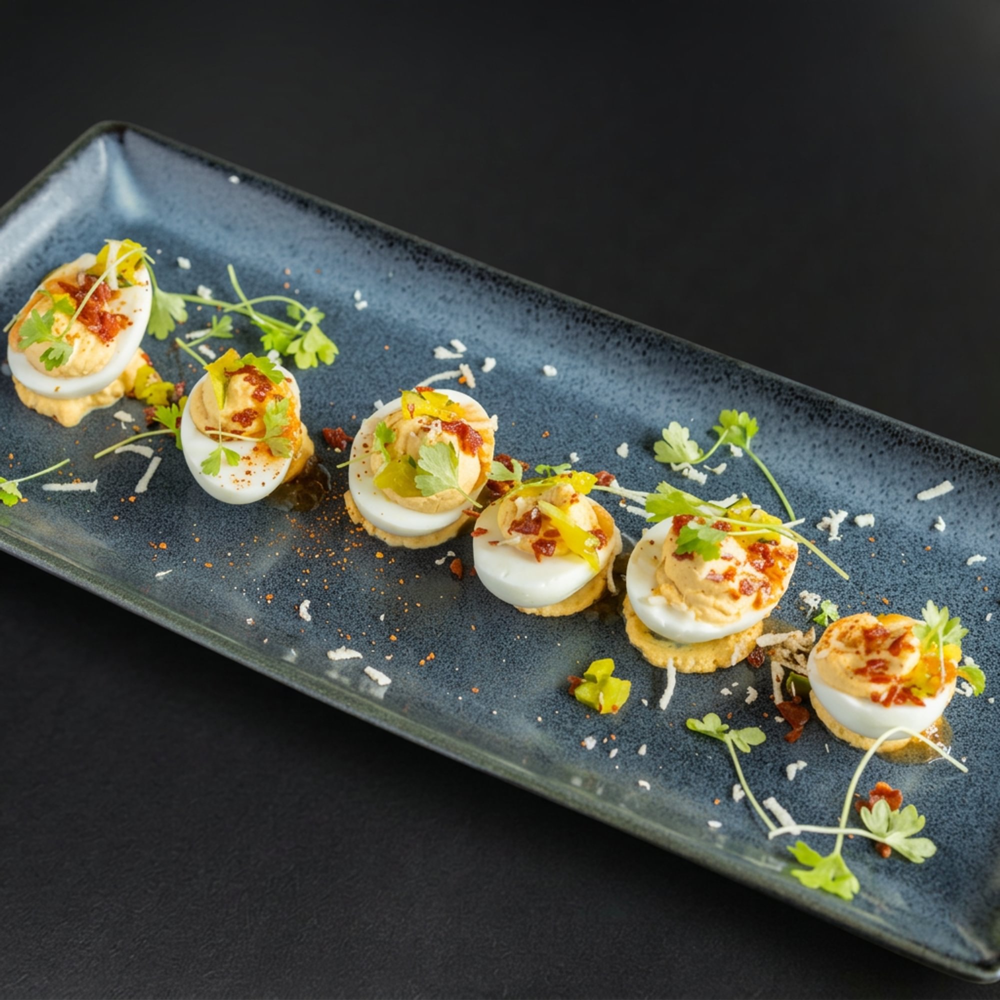 Bloody Mary Deviled Eggs