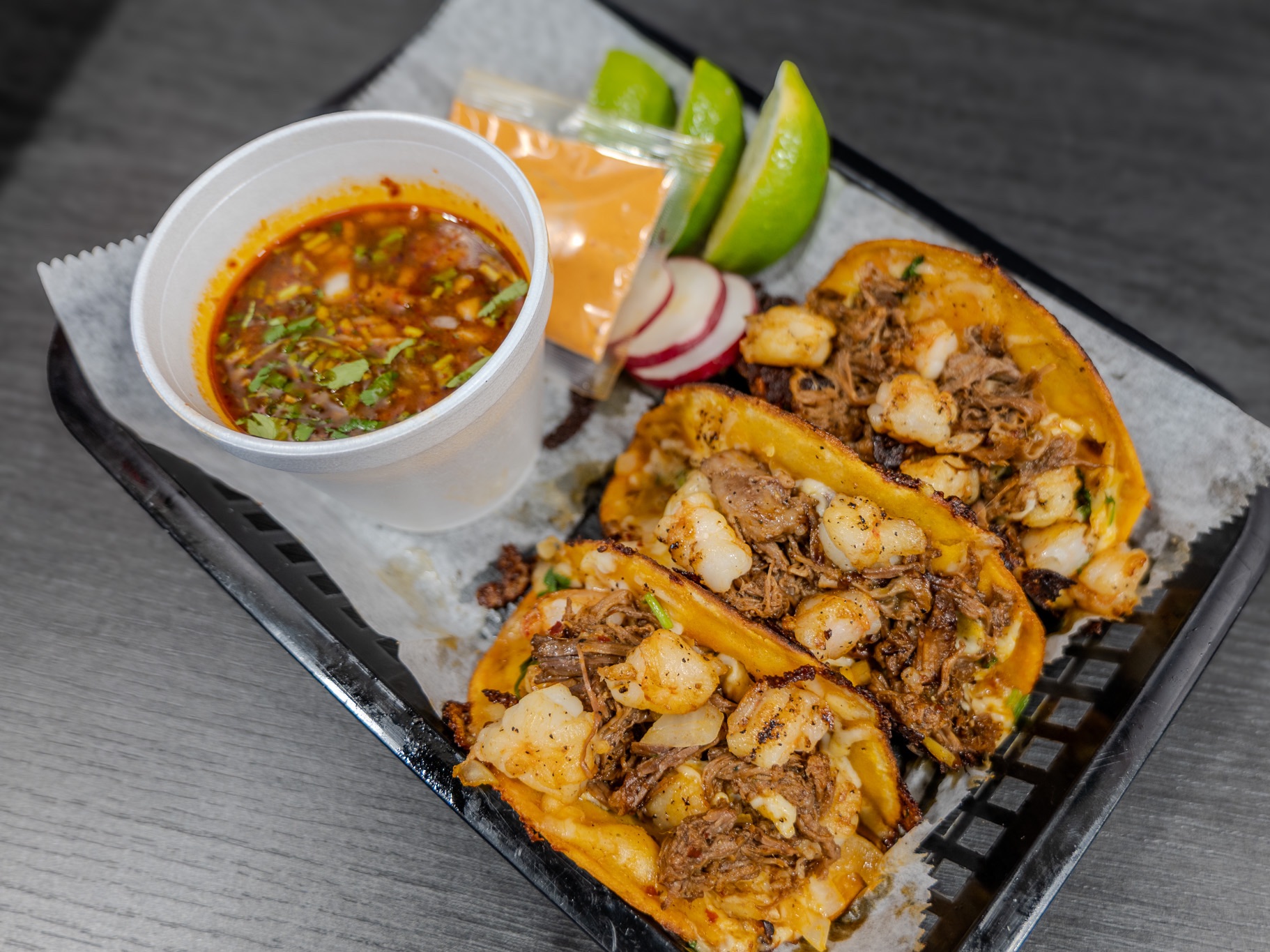 Surf & Turf Birria Tacos