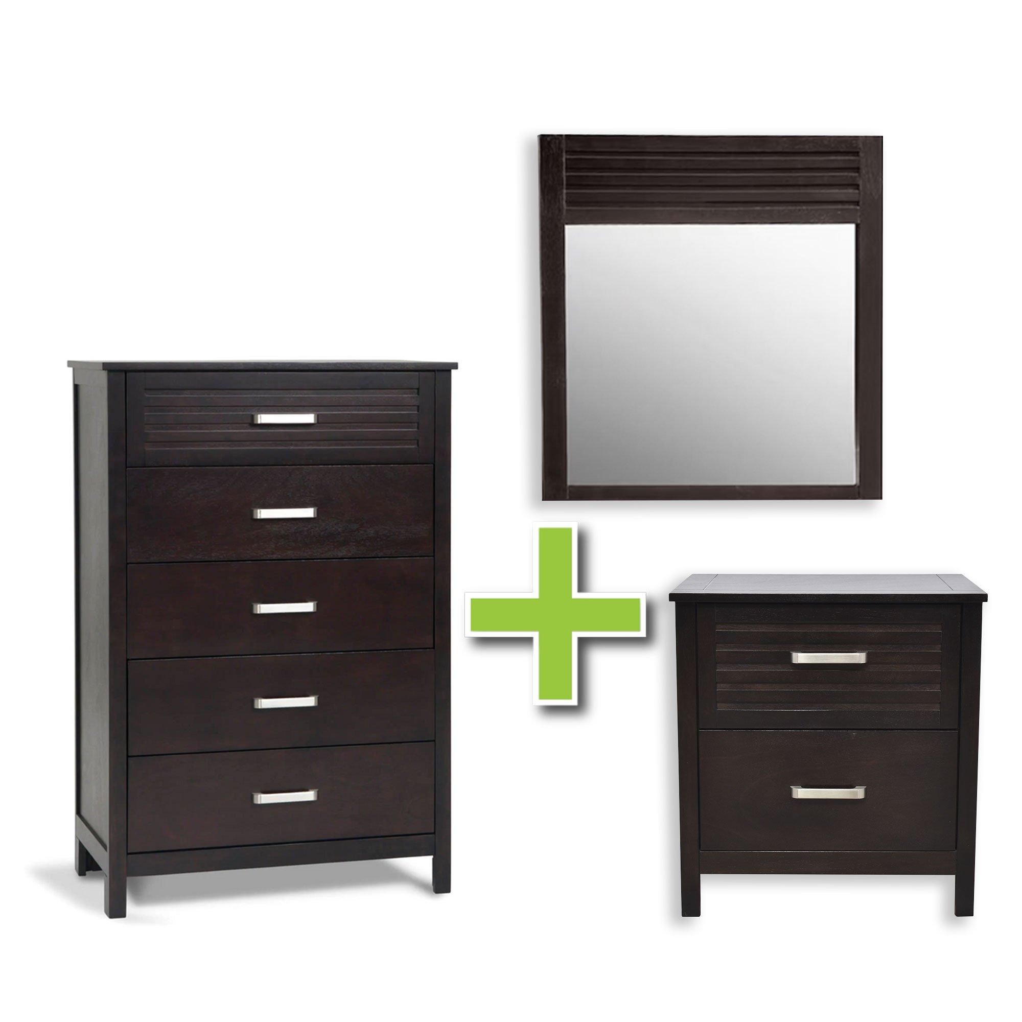 3 - Piece Dalton Chest, Nightstand, & Mirror Bundle
