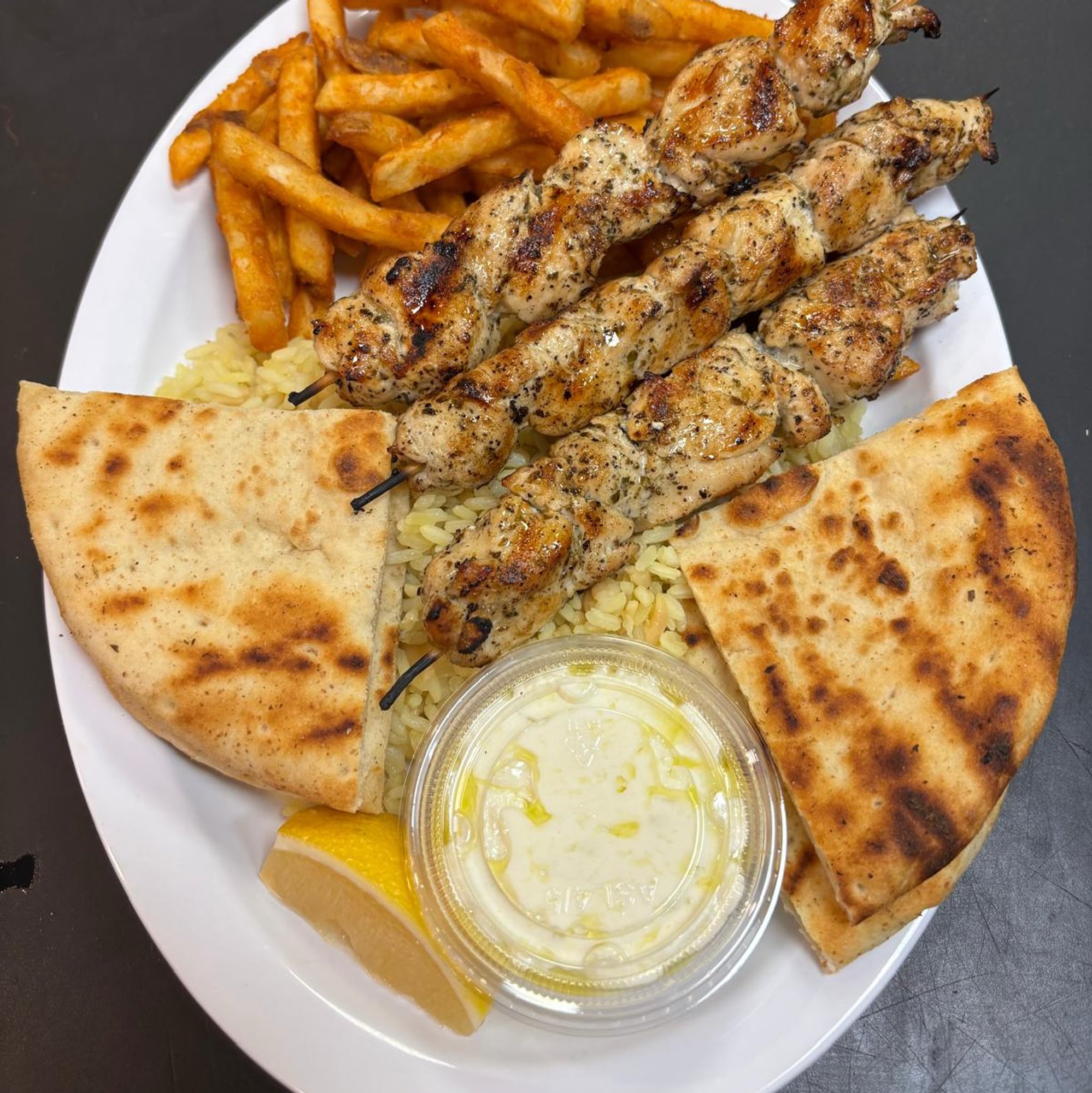 Chicken Souvlaki Dinner