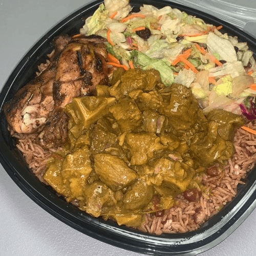 Curry Goat Combination Meal