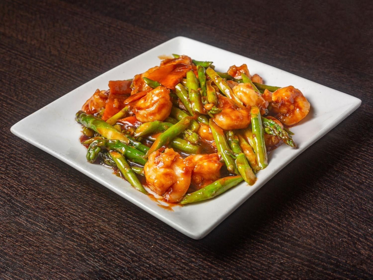 Shrimp with Asparagus (Seasonal) / 芦笋虾