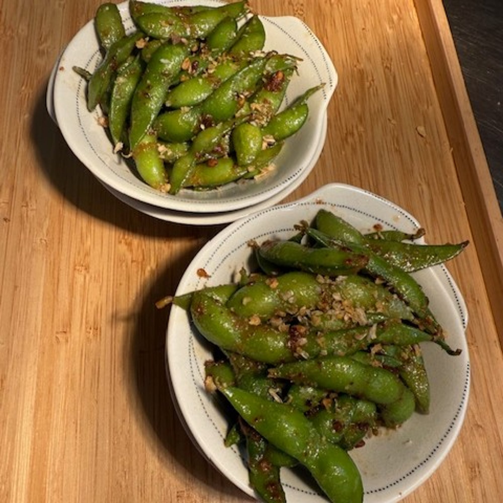 Edamame with Chili Crisp