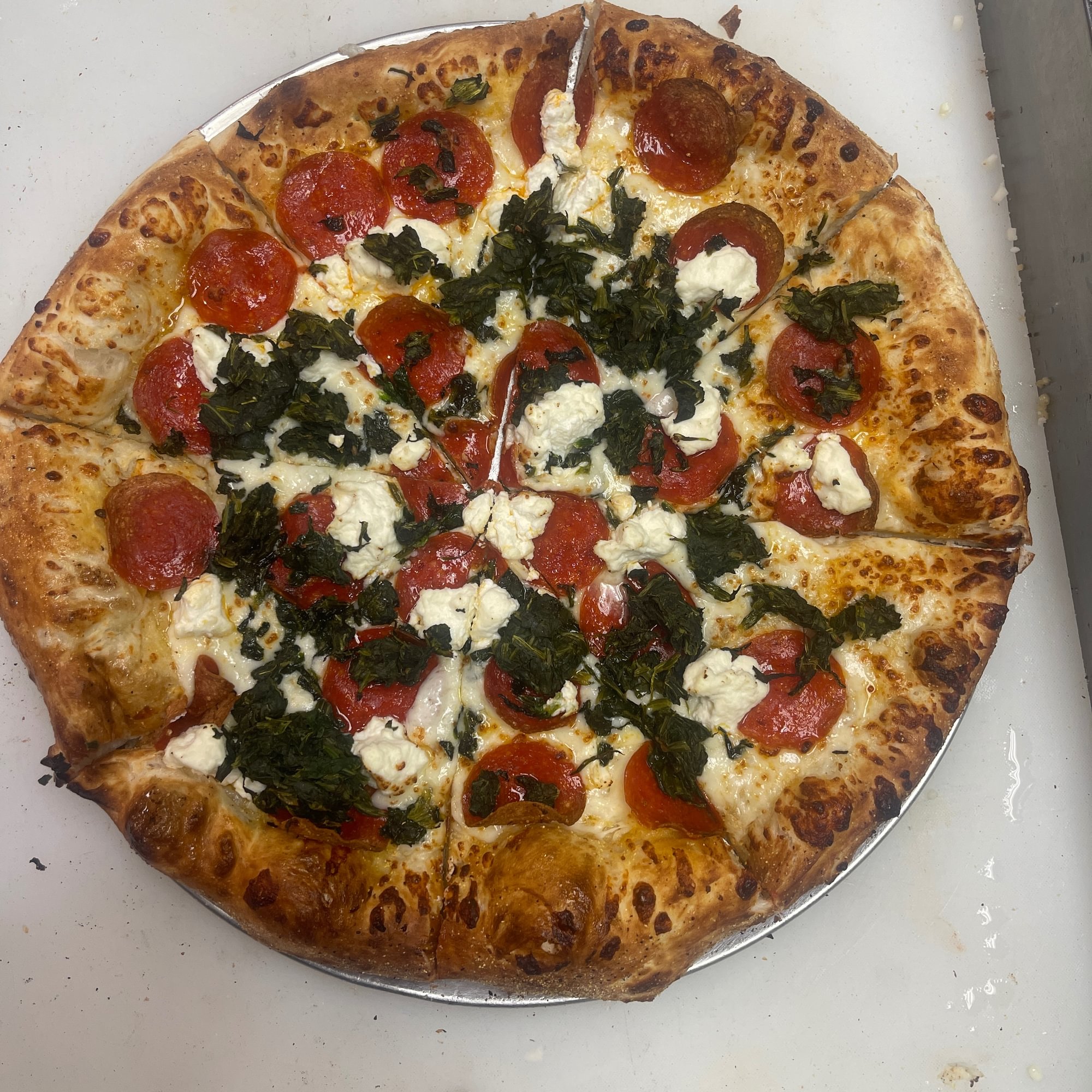 White Pepperoni Pizza