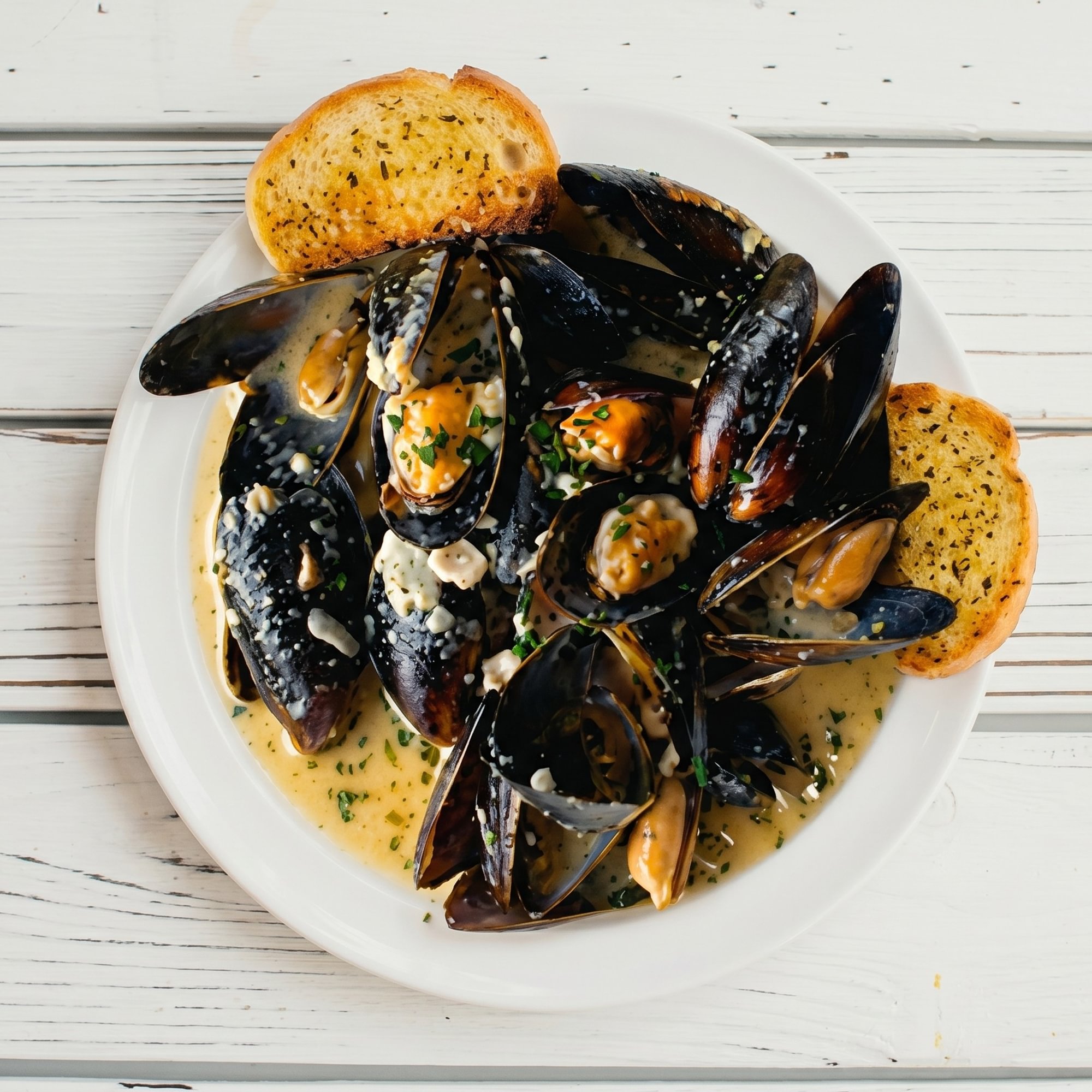 Mussel Garlic Wine Sauce