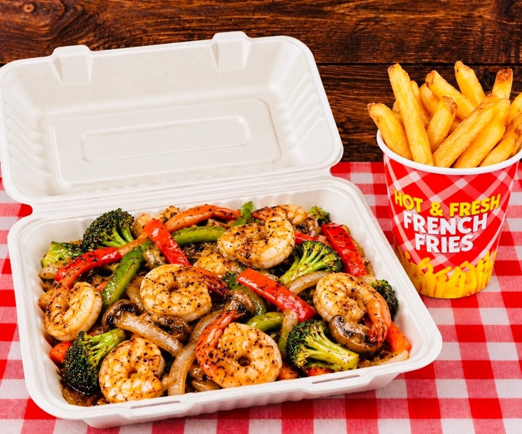 Grilled Shrimp Stir-Fry (Dinner)