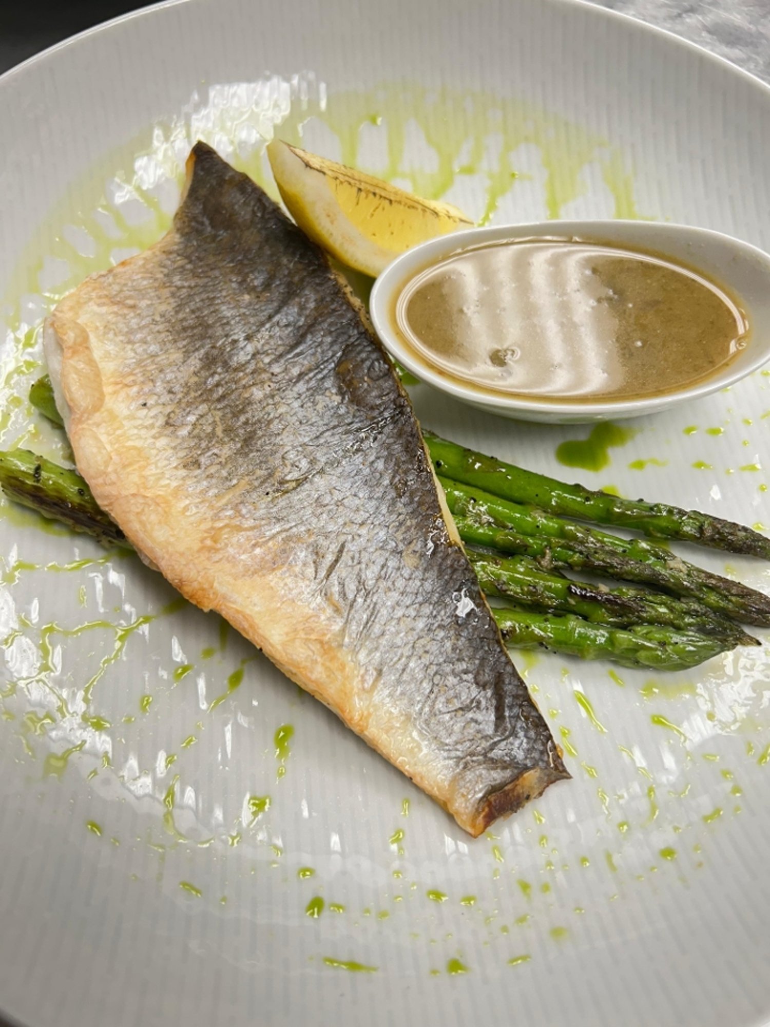 Branzino with Asparagus
