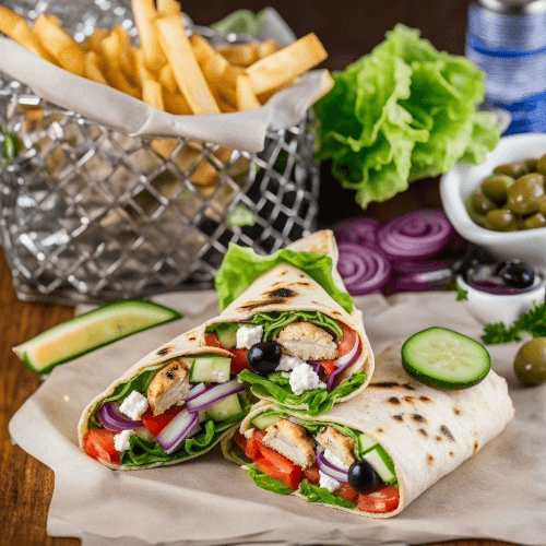 Greek with Chicken Wrap