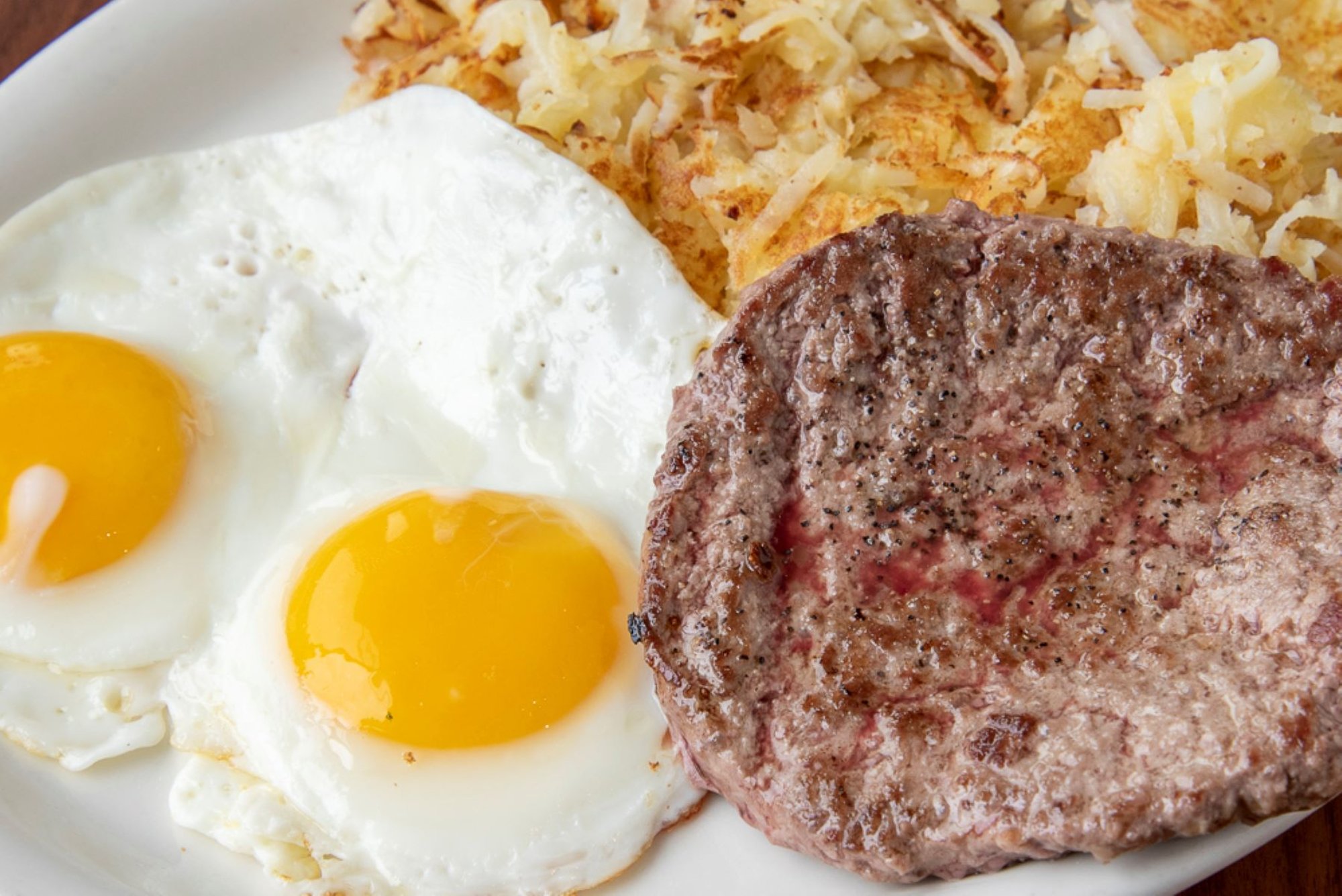 Hamburger Patty & Eggs