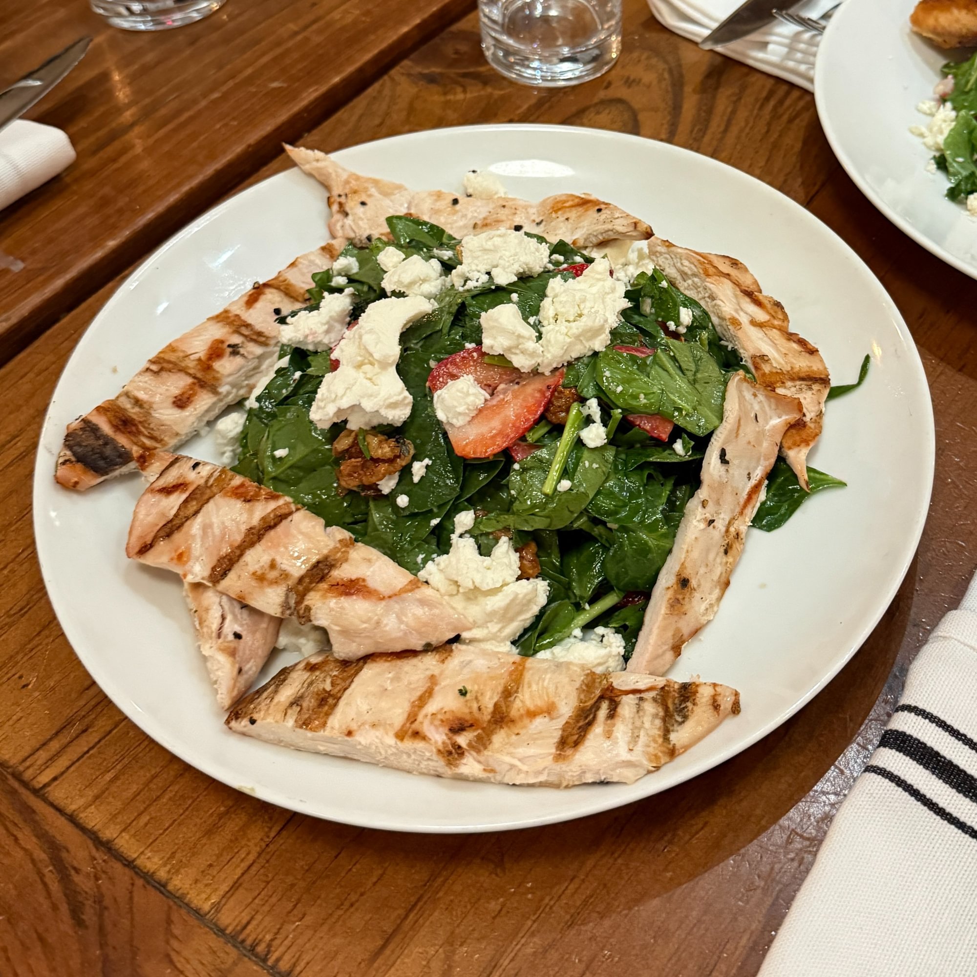 Grilled Chicken Spinach Salad