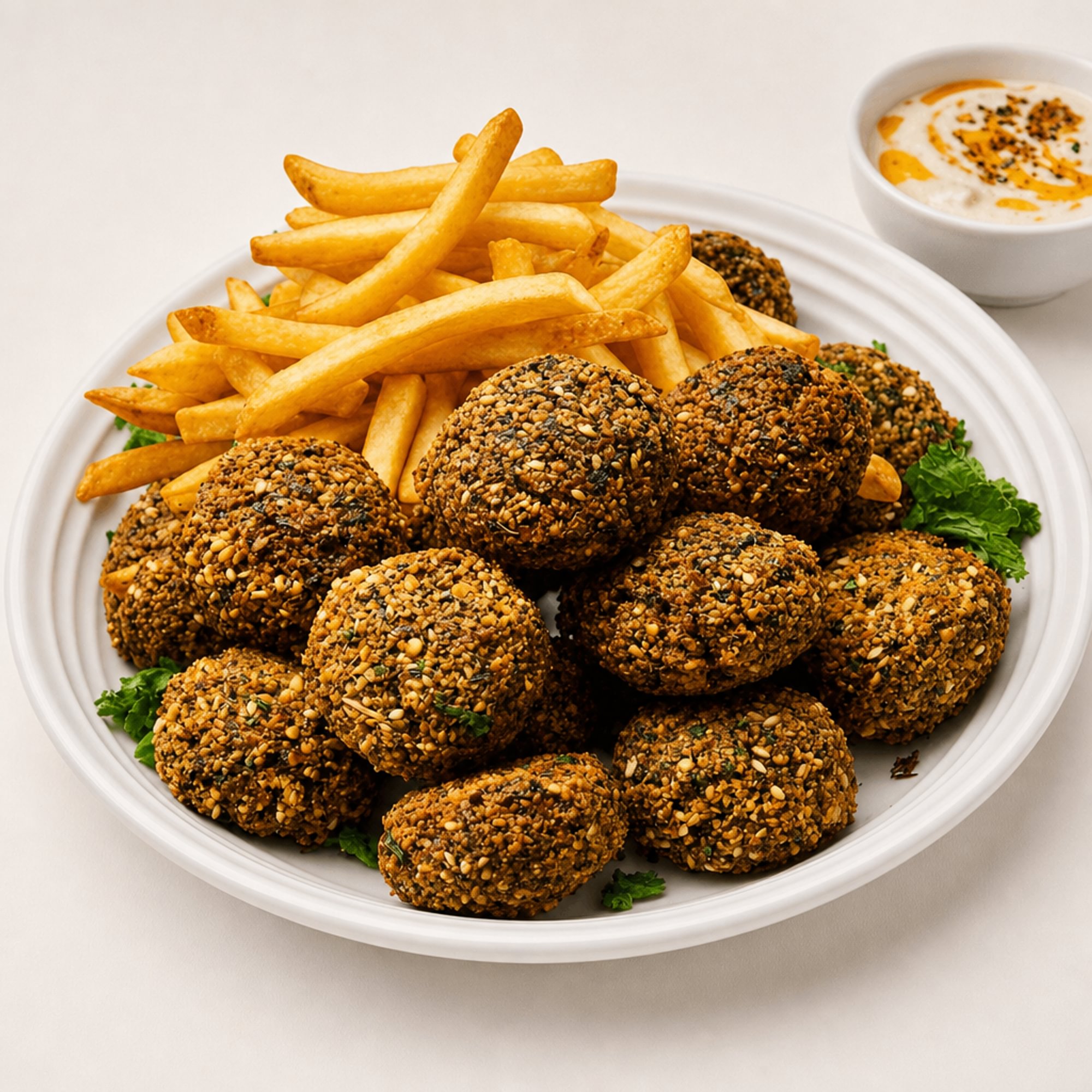 Falafel with Fries & Cheese
