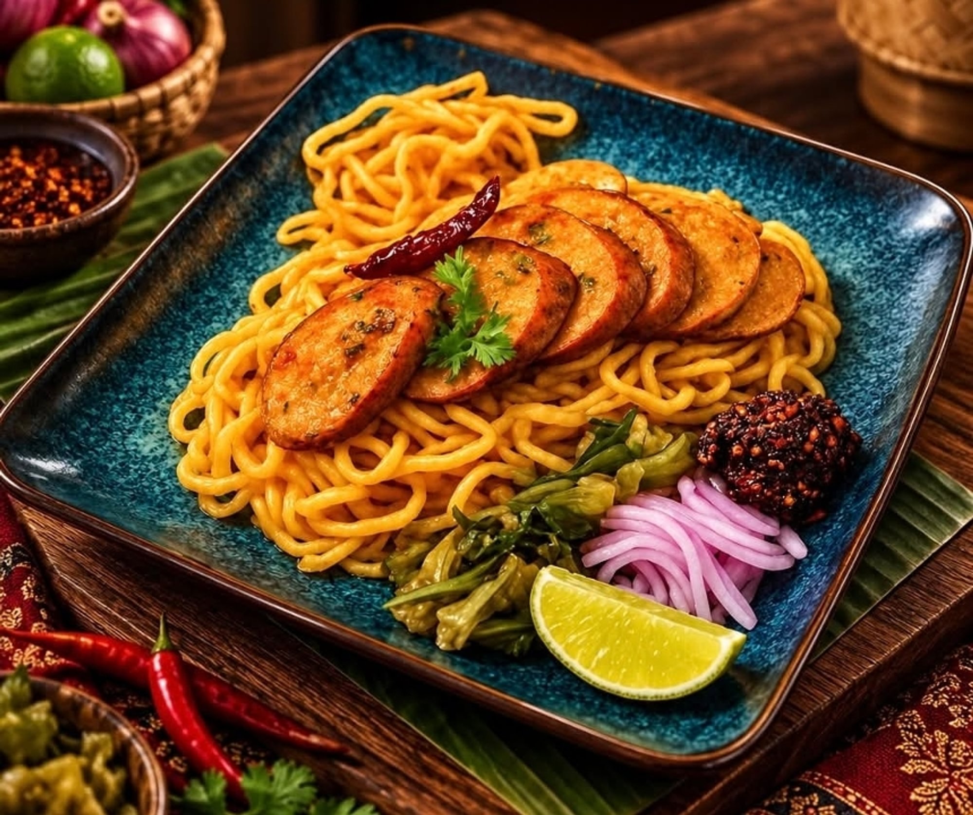 Dry Khao Soi Sai Ua (Northern Thai Sausage)