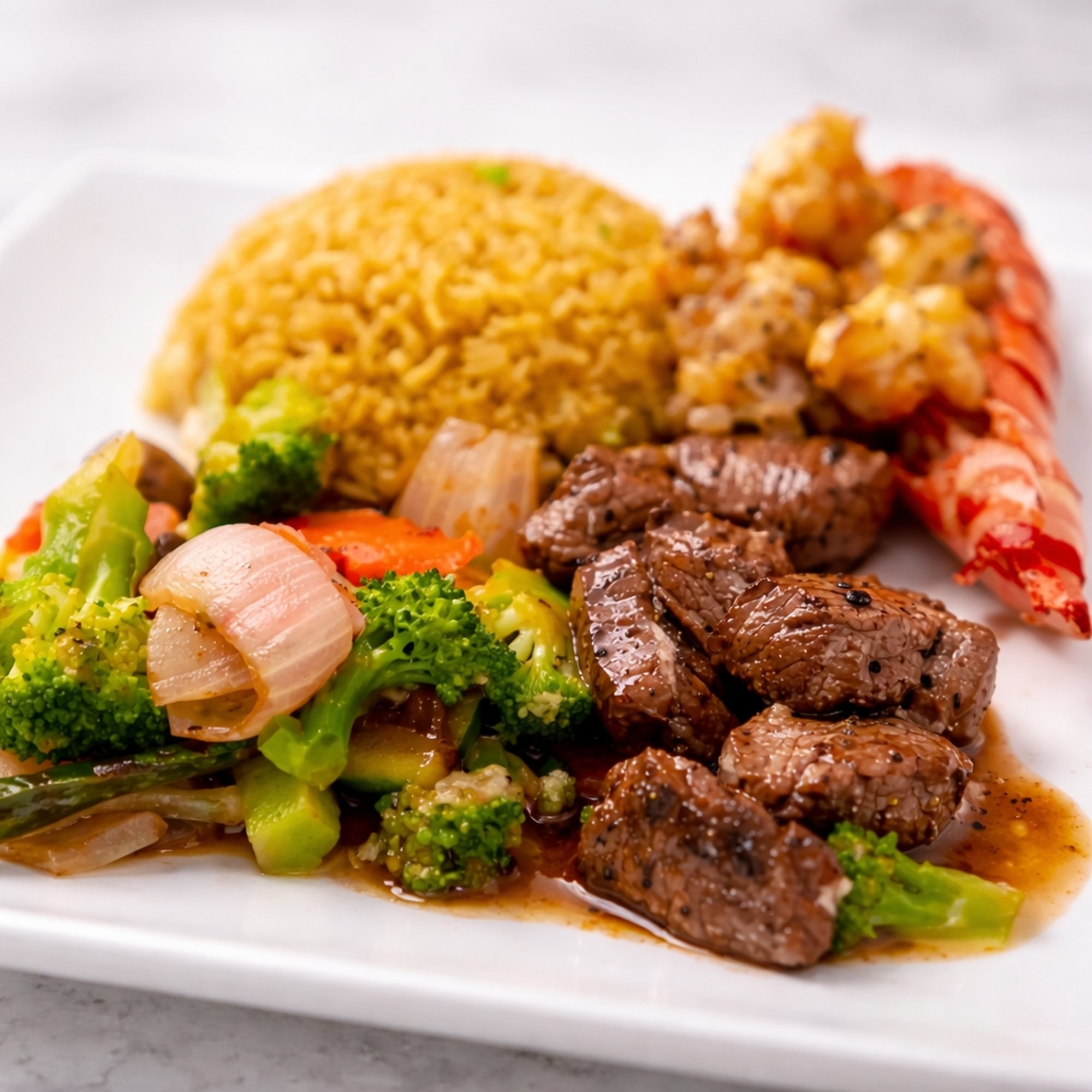 Hibachi Filet Mignon & Lobster