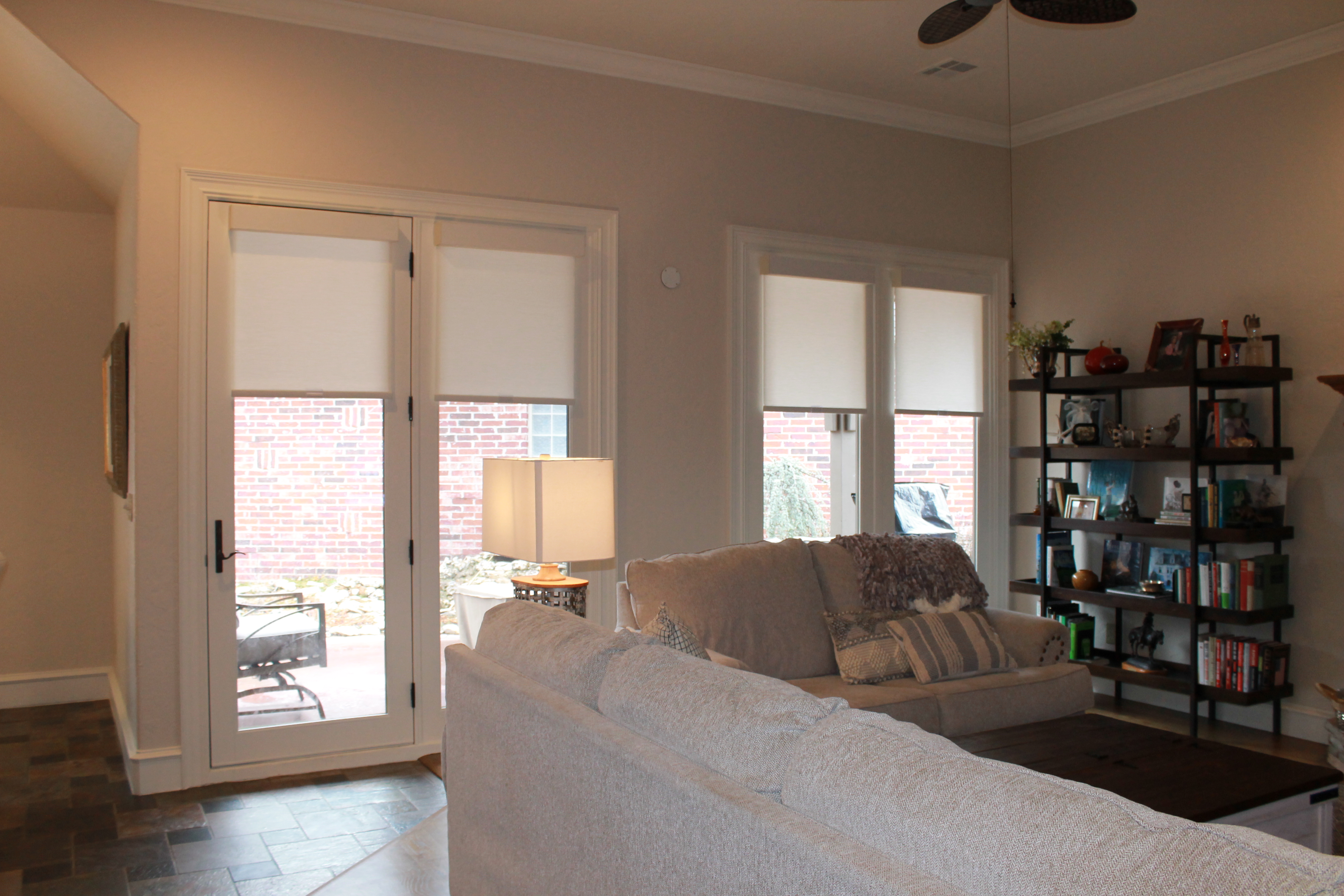 Roller Shades are often used for their functional benefits, including light control, privacy, and energy efficiency, which make them perfect for every room. Check out how great they look in this home in Owasso.