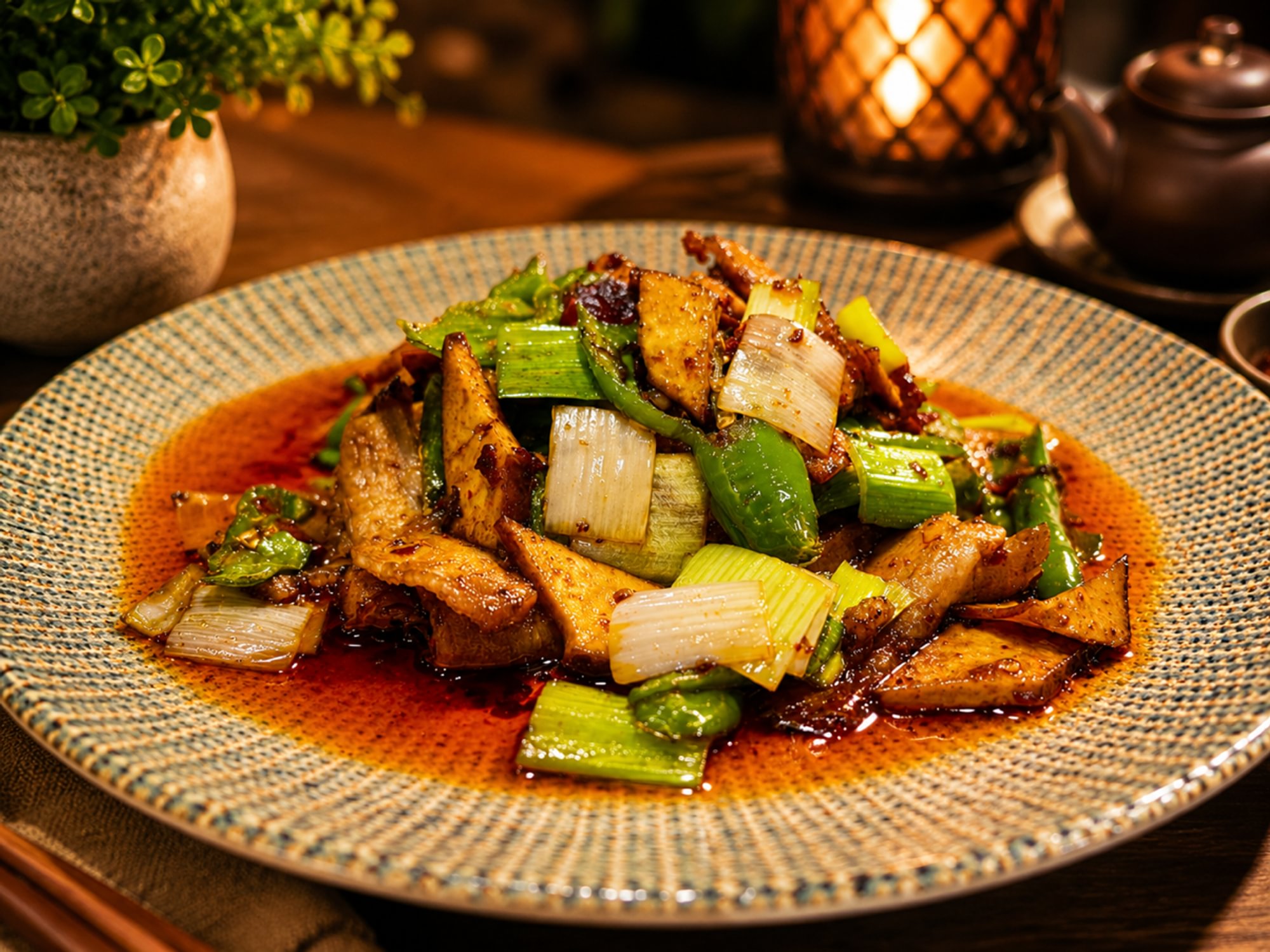 Double Cooked Pork with Bean Sauce / 中式回锅肉