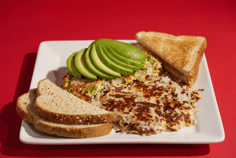 Bacon Avocado & Cheese Omelette