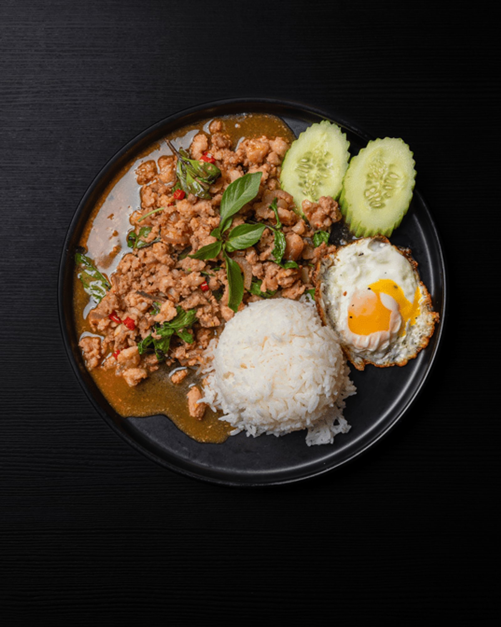 Pad Kapao With Egg