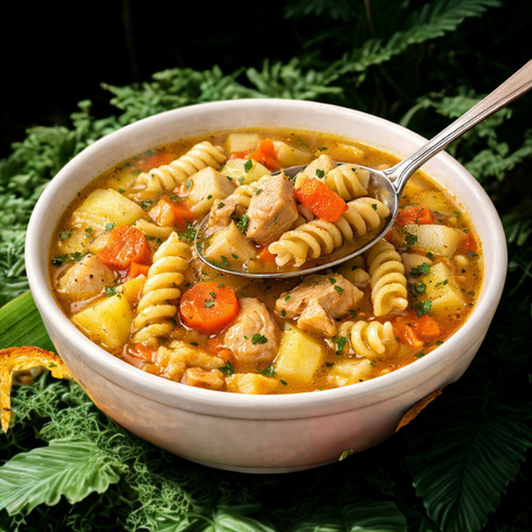 Island Chicken Pasta Soup
