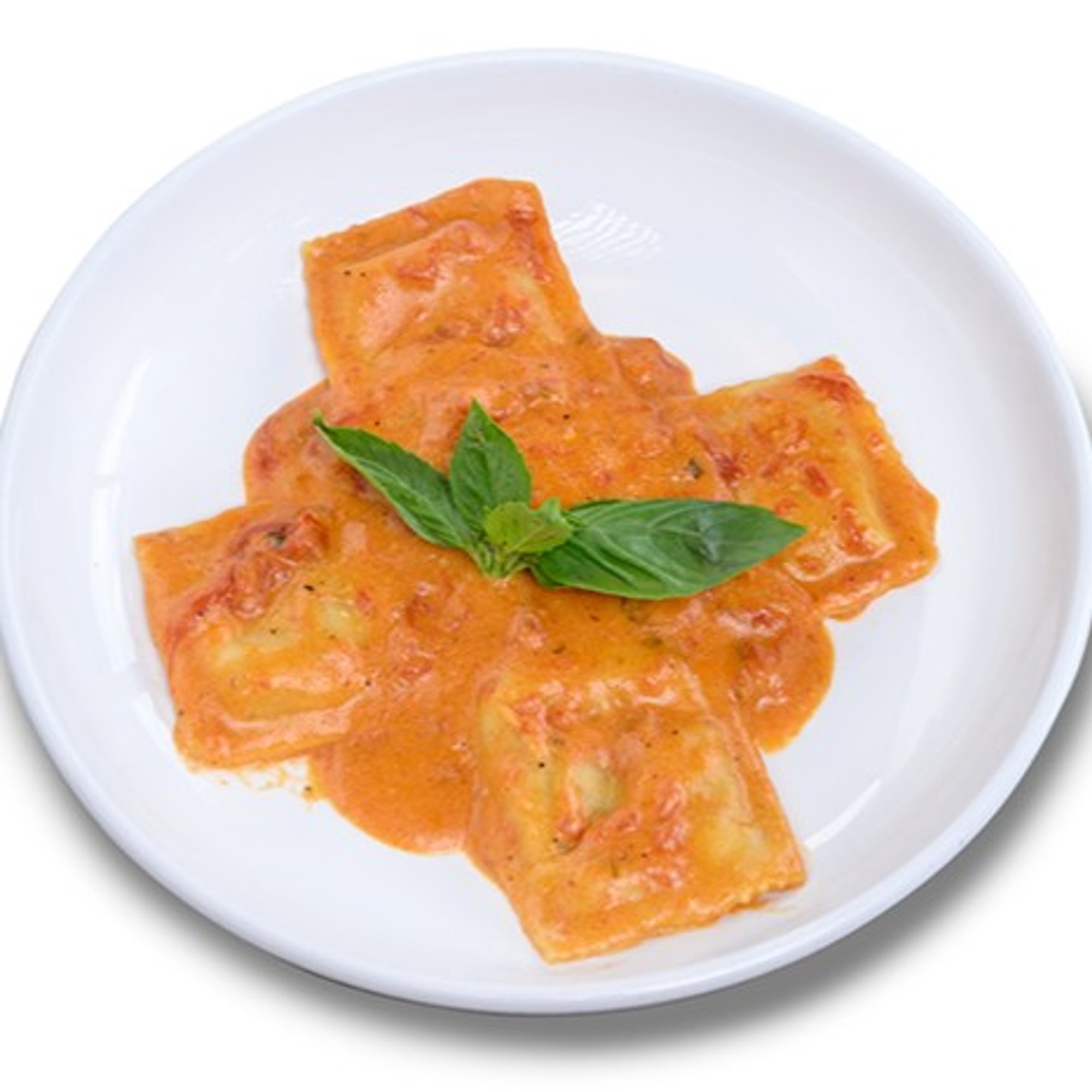 Petite Four Cheese Ravioli Pink Sauce Pasta