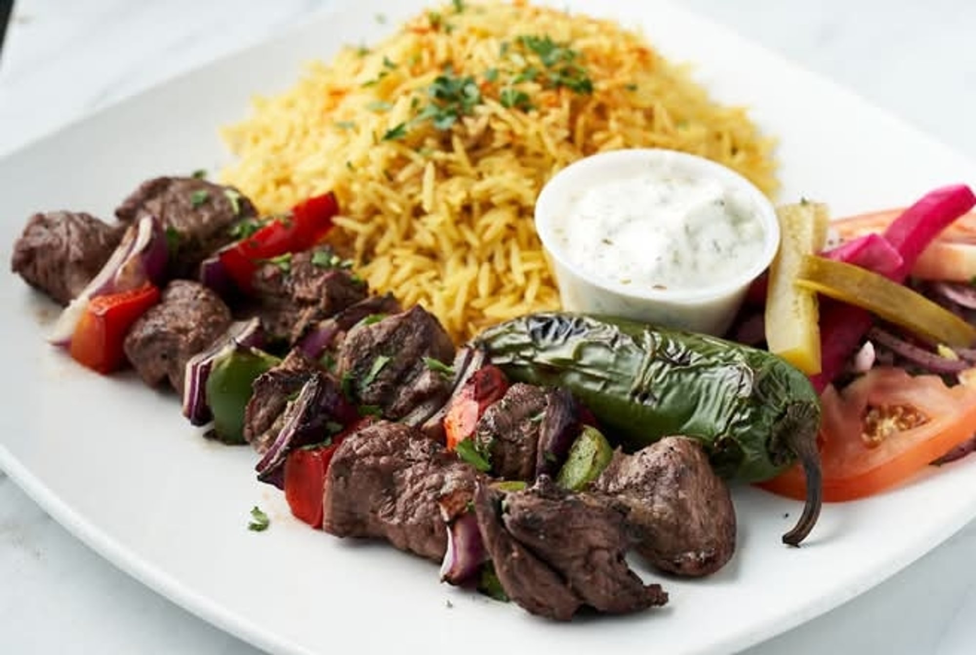 Lamb or Beef Kabob (Lahm Meshwi)