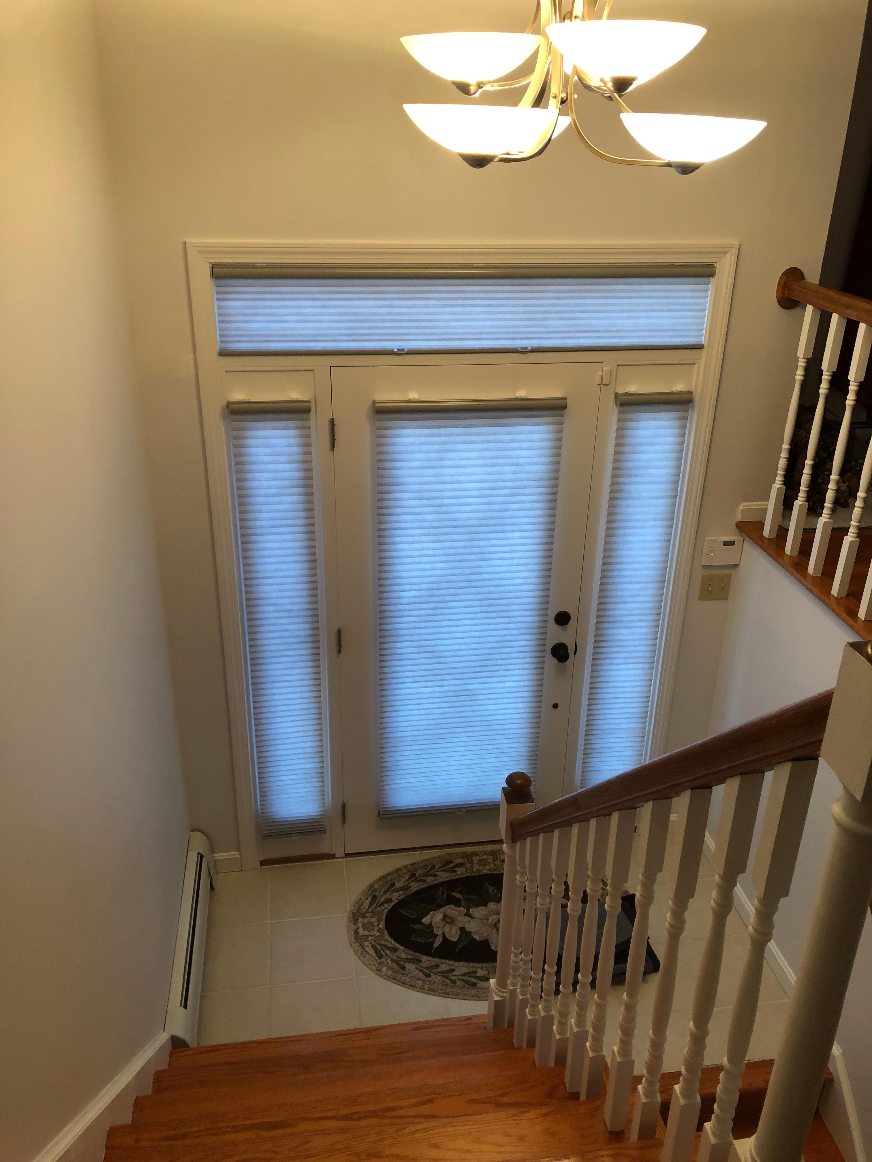 Ask us how we can cover that glass front door, many options to choose from.