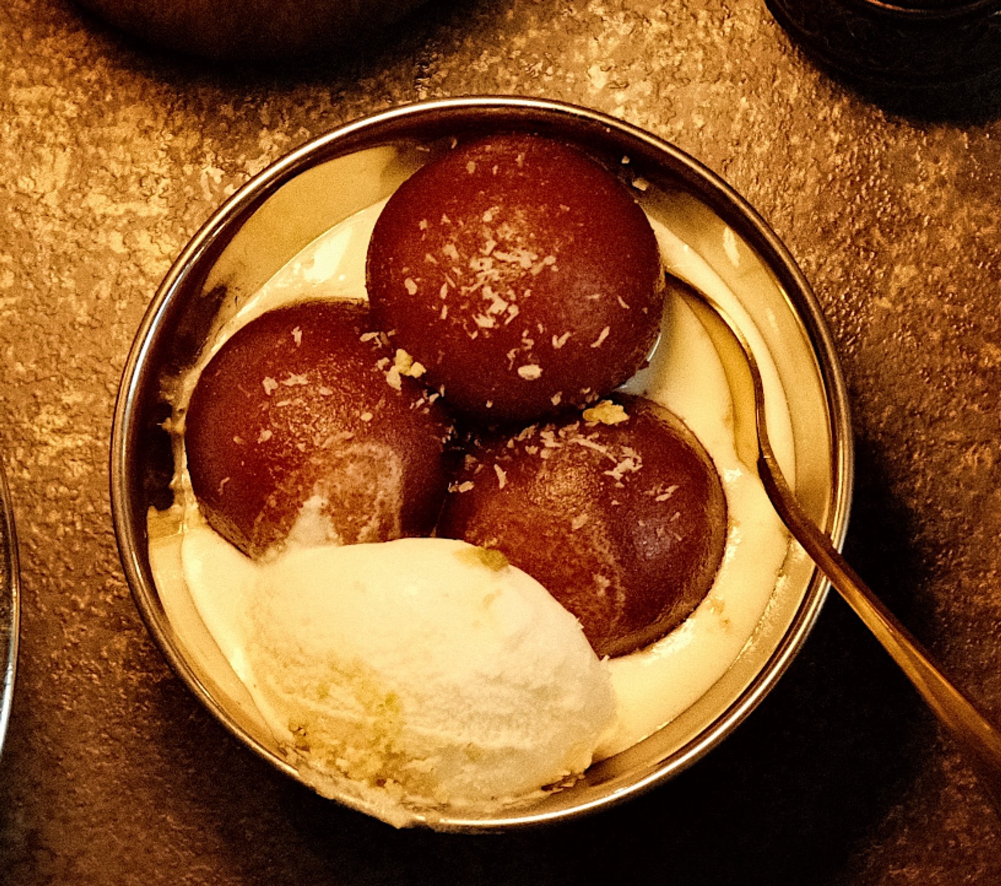 Gulab Jamun with Ice Cream