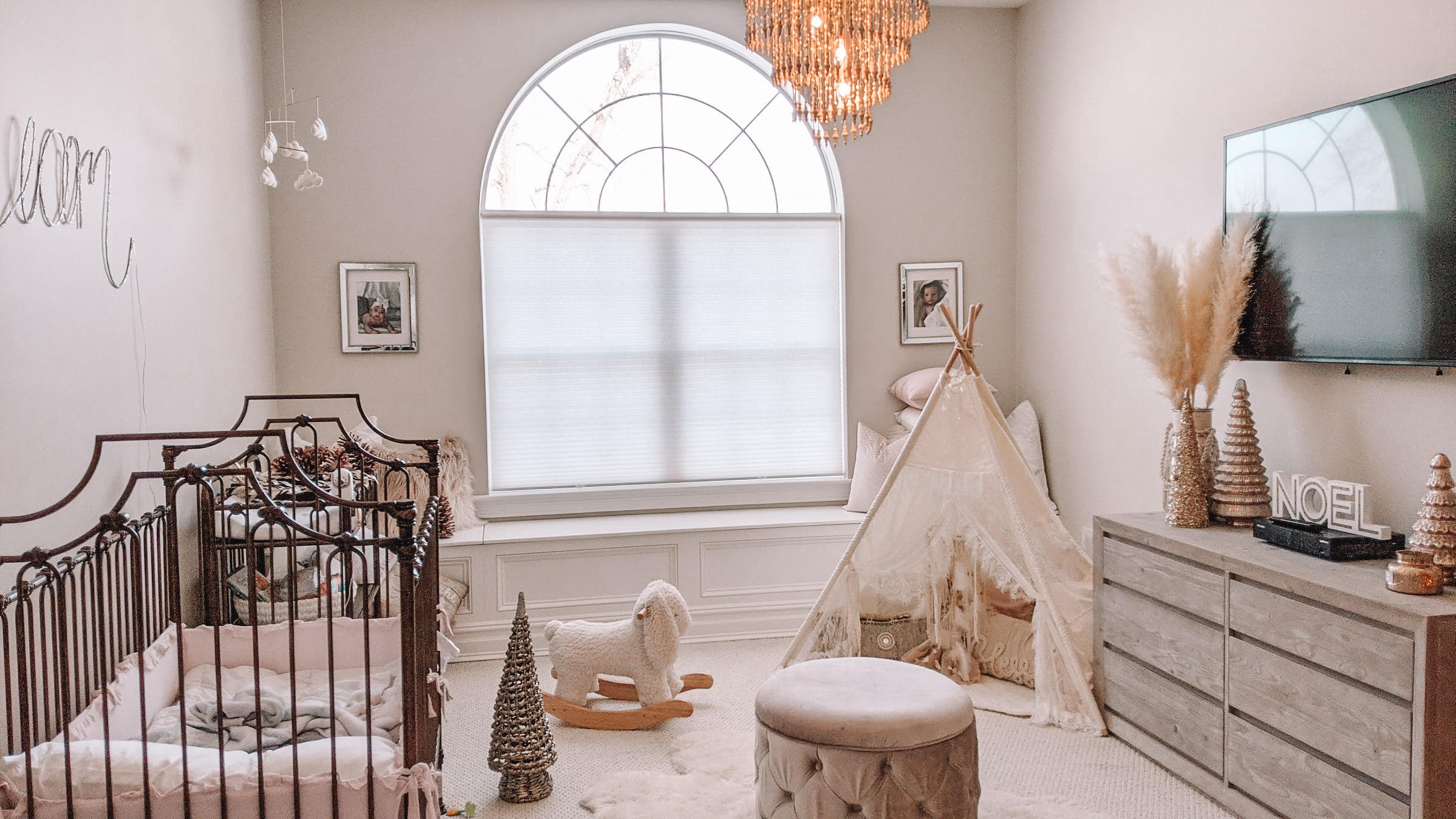 Cellular Shades for this elegant, modern nursery in Colts Neck, NJ.