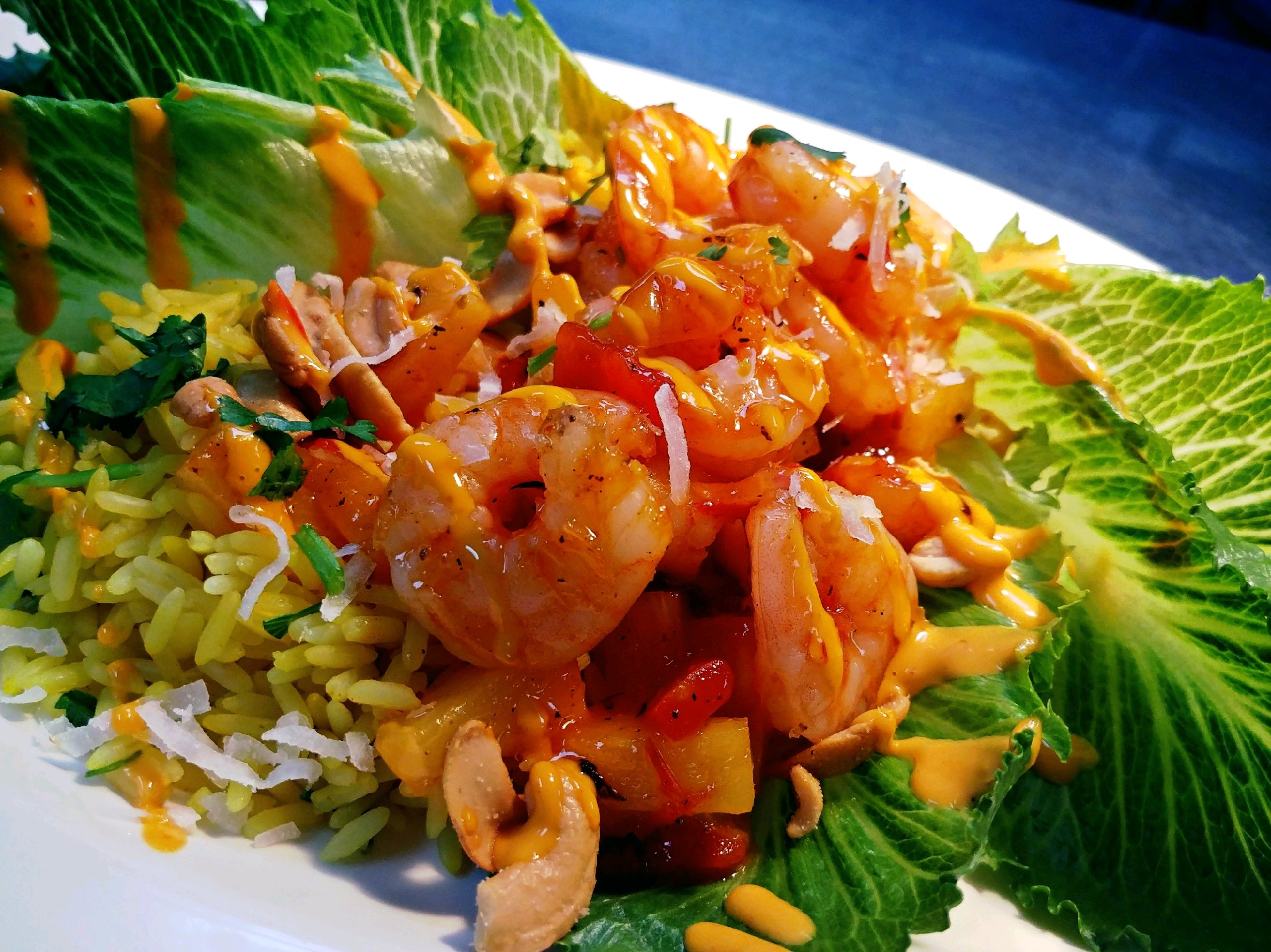 Asian Seared Shrimp Lettuce Wrap