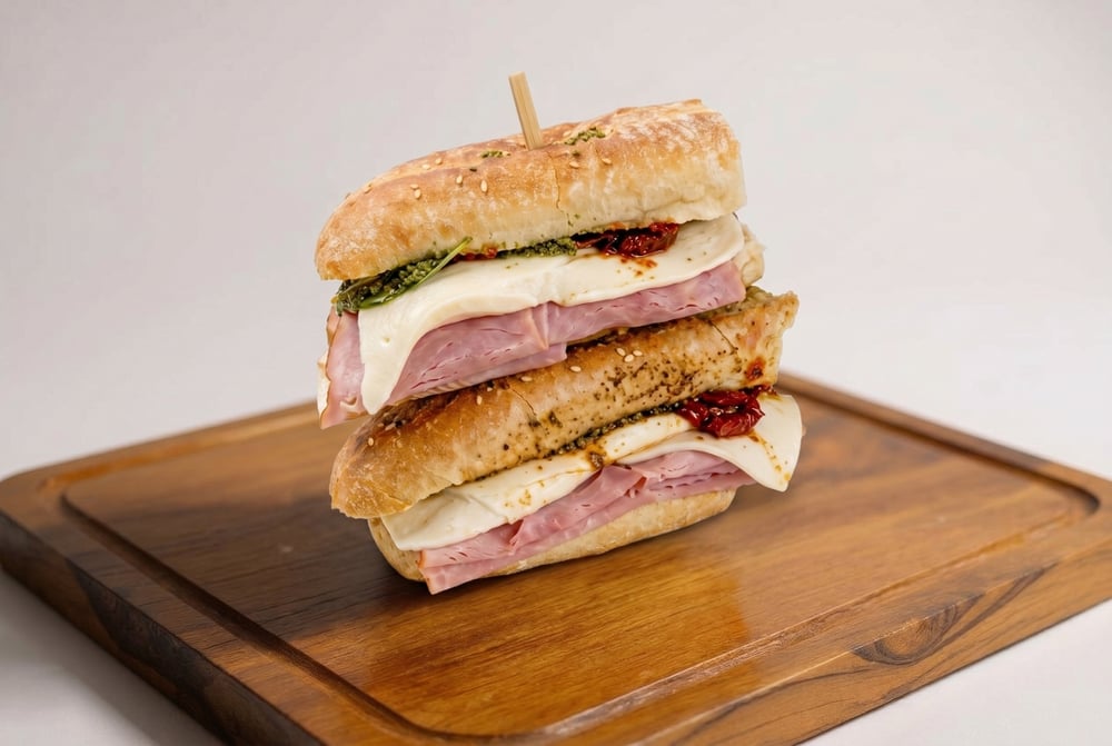 Ham and Fresh Mozzarella Sandwich