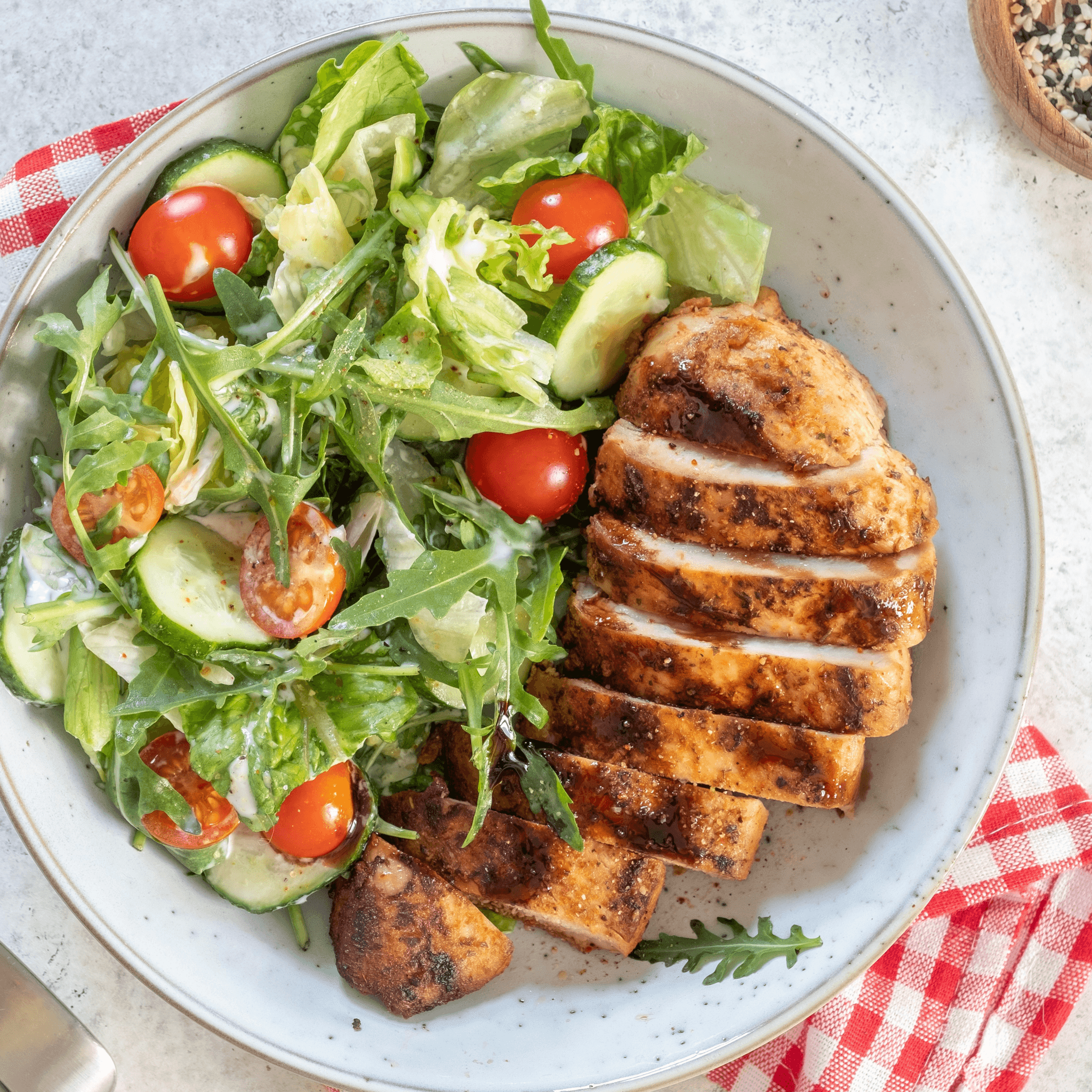 Buffalo Grilled Chicken Salad