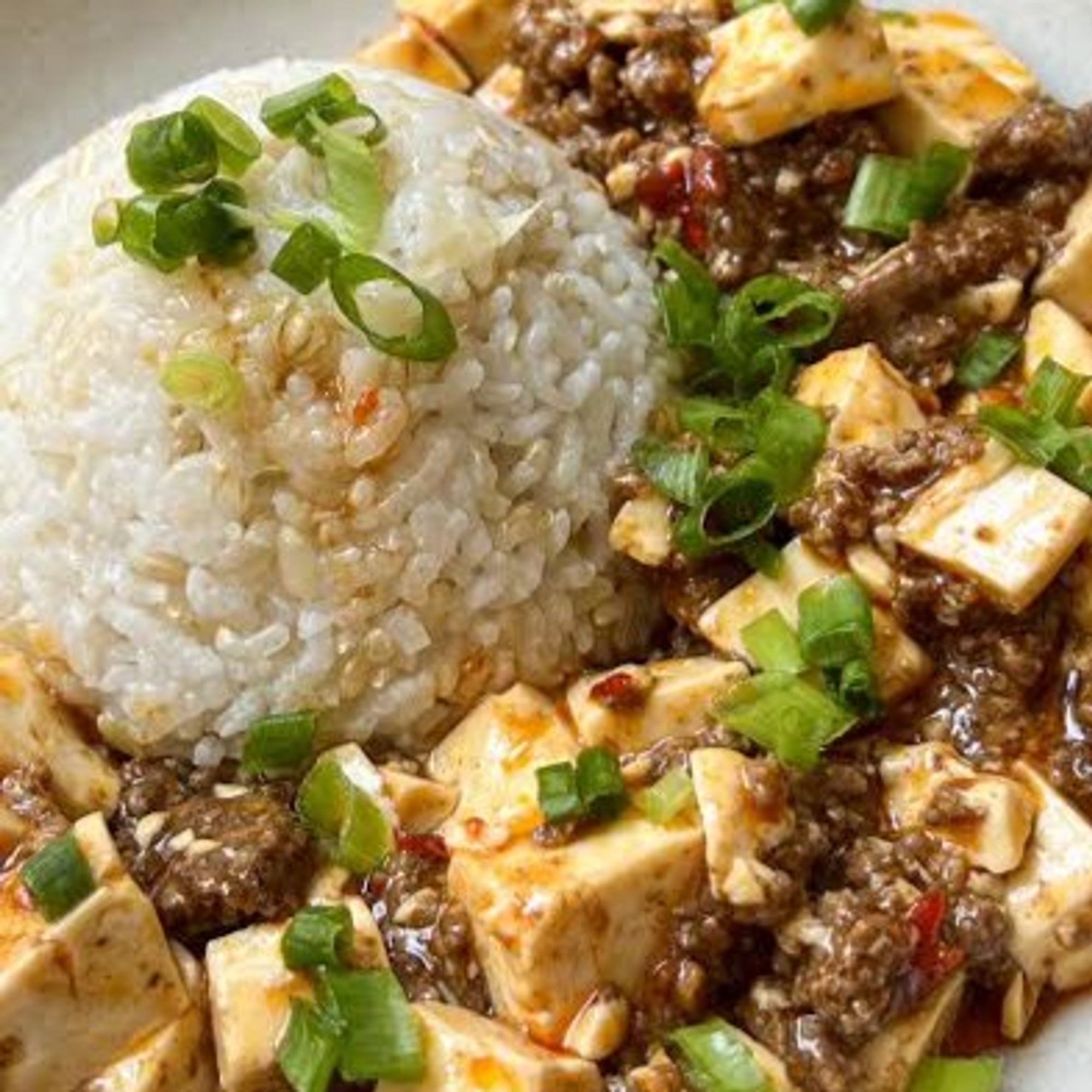Mapo Tofu Over Rice