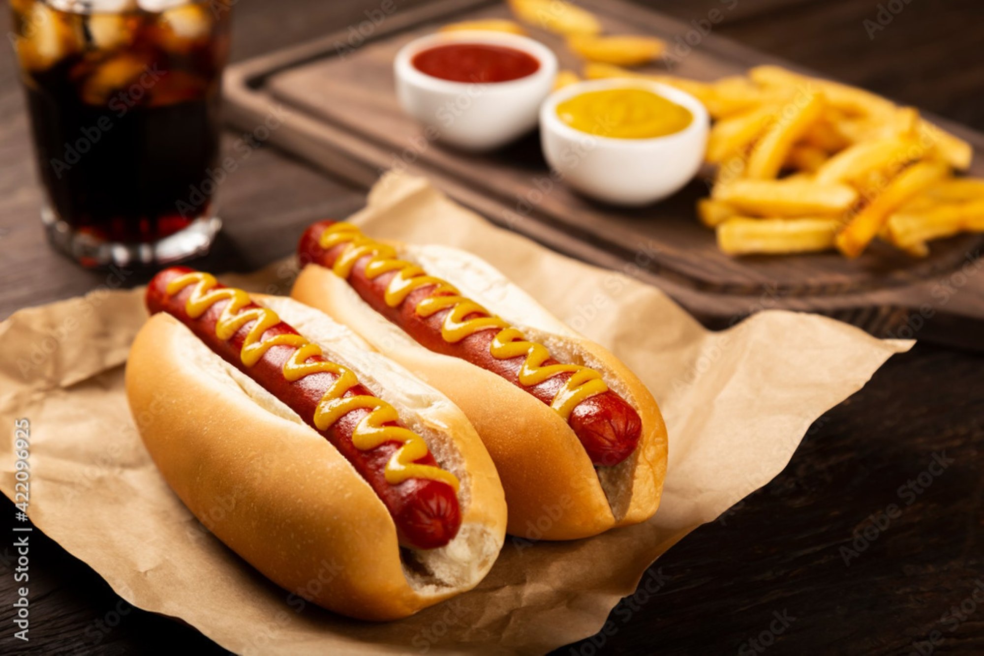 Double Play Hot Dogs+French Fries Monday-Thursday Combo Special
