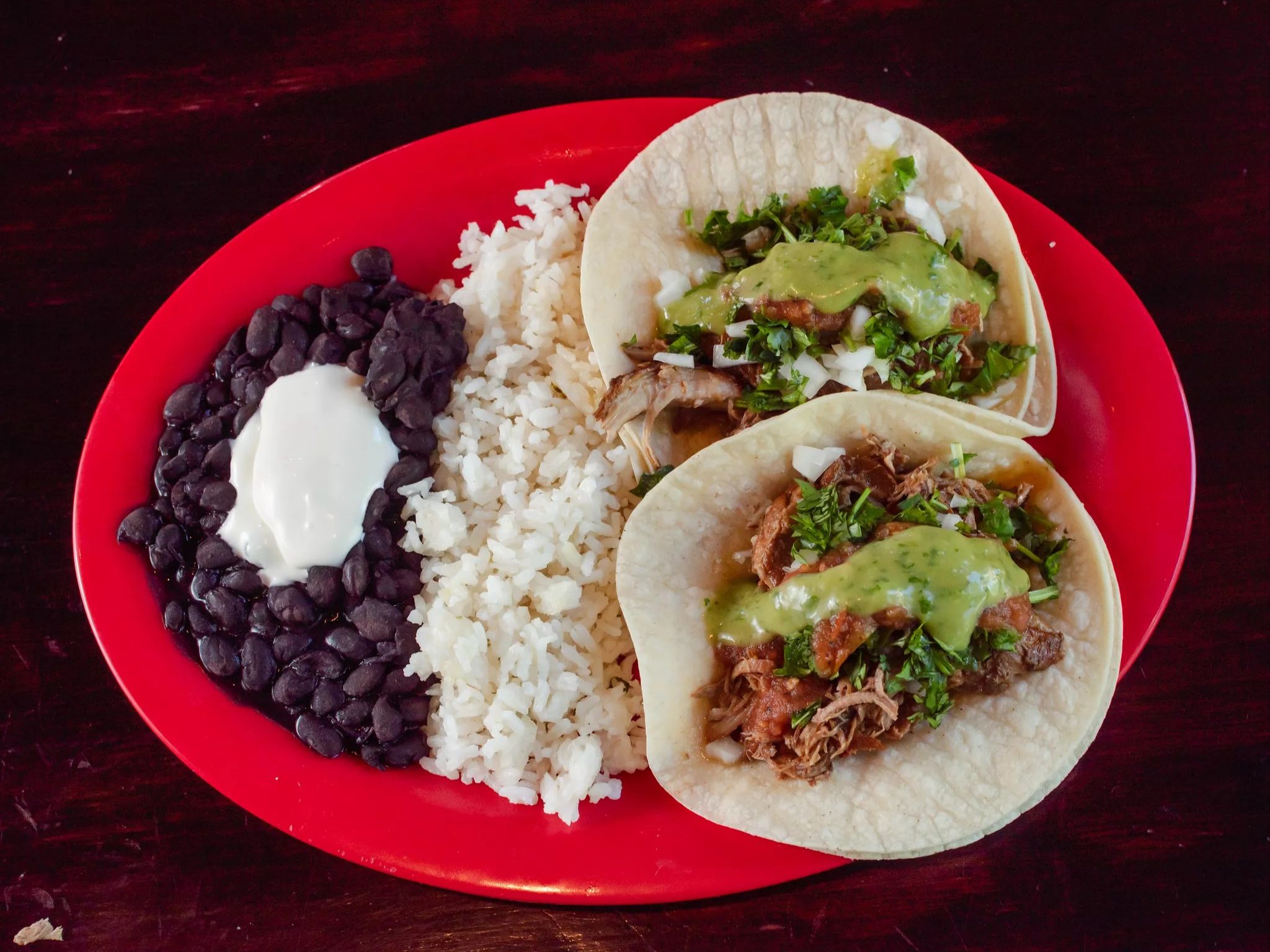 Red Chili Pulled Pork Tacos