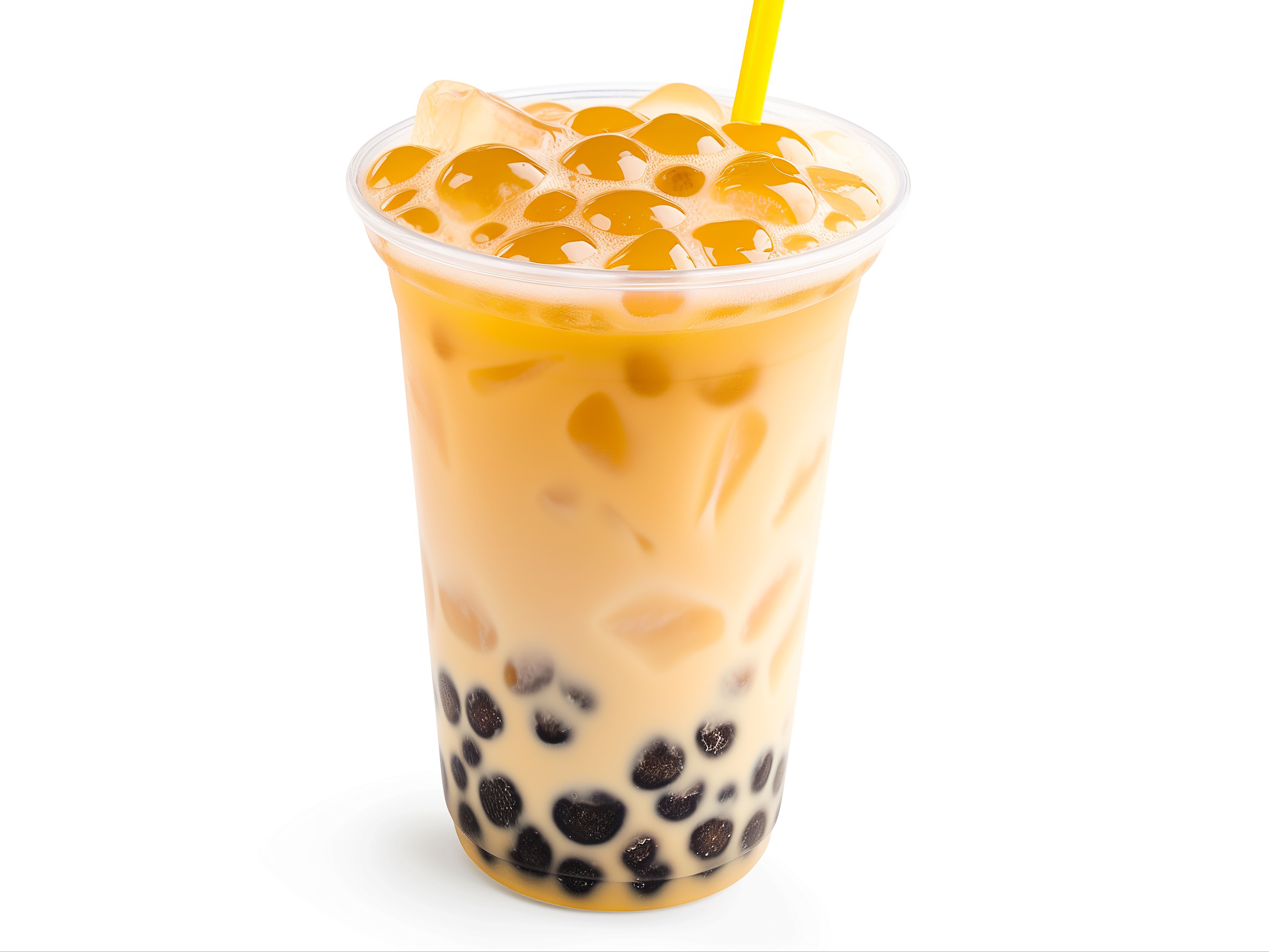 Mango Milk Tea With Boba