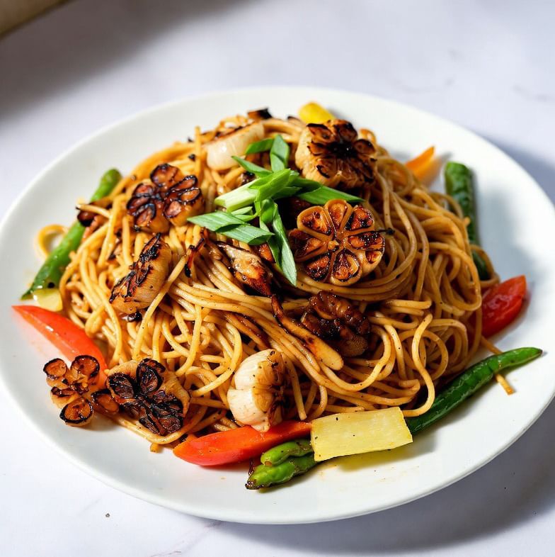 Burnt Garlic Veg Noodles