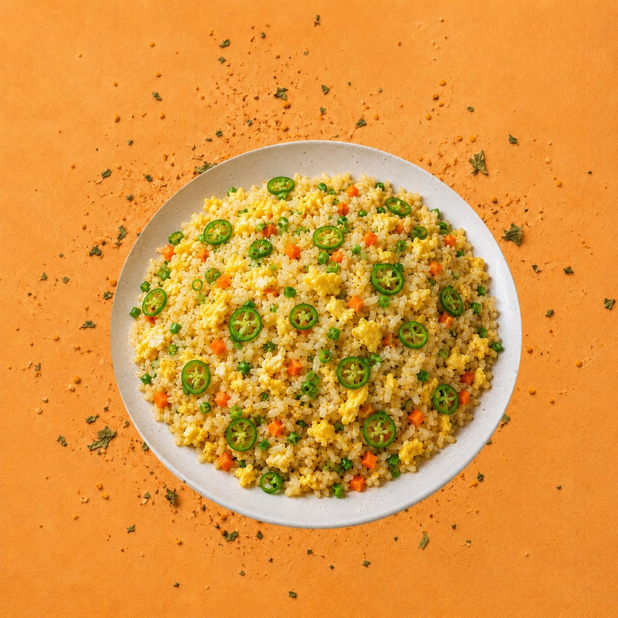 Green Chilli Egg Fried Rice