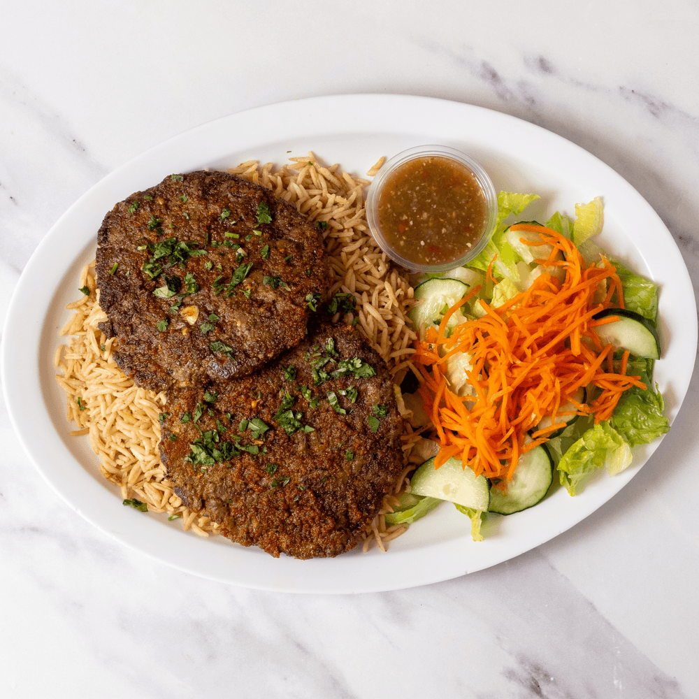 Chapli Kebab with Rice
