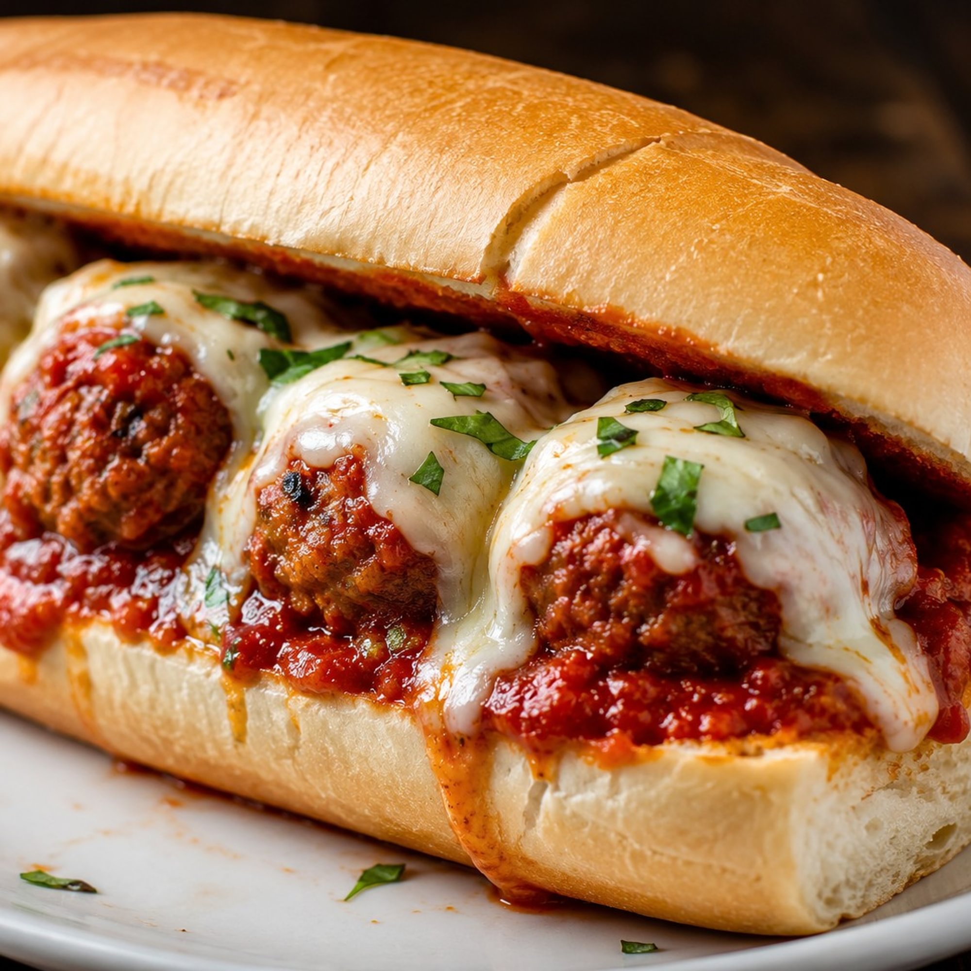 Vegan Meatball Parm Hero Sandwich
