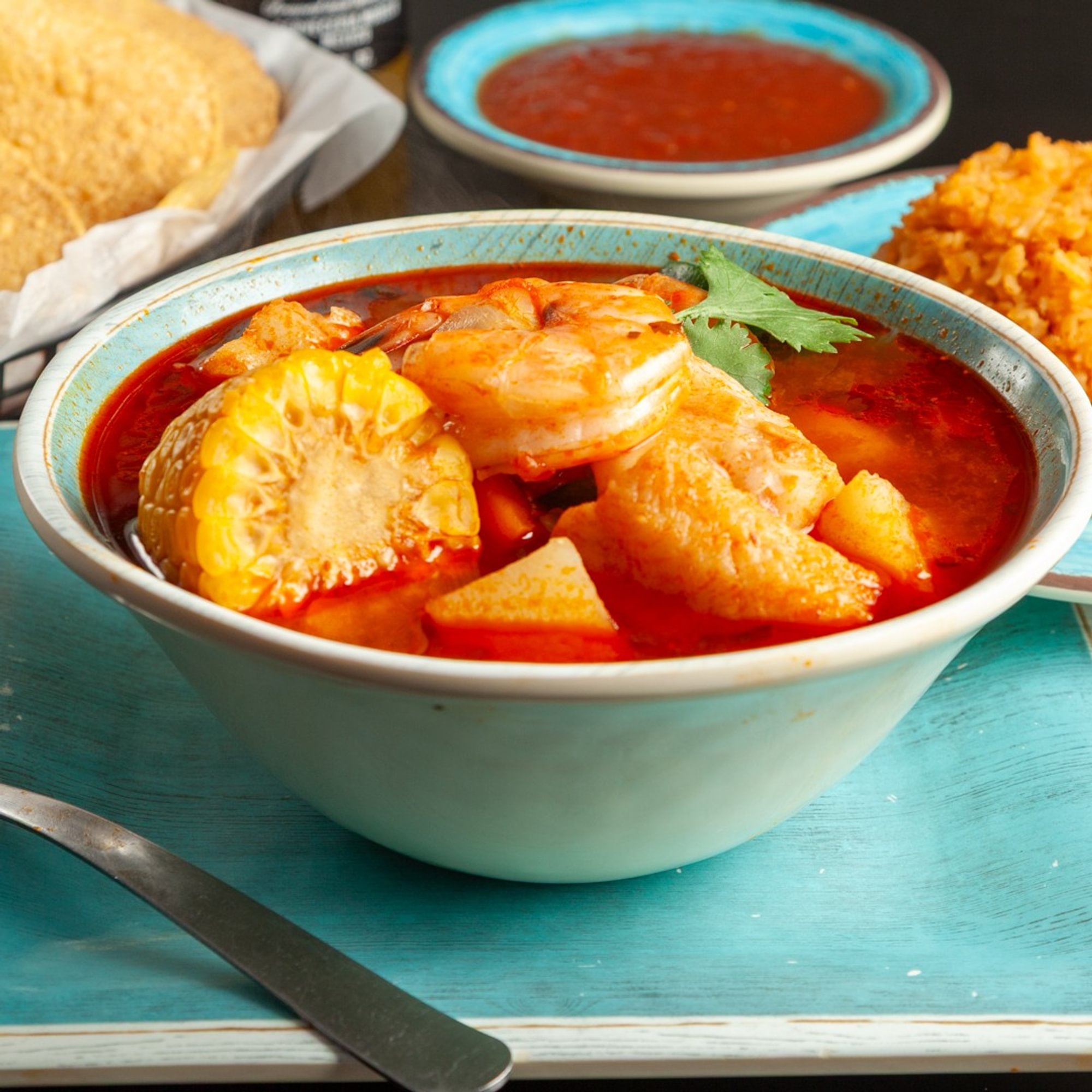 Mixed Soup Fish & Shrimp / Caldo Mixto Pescado y Camarón