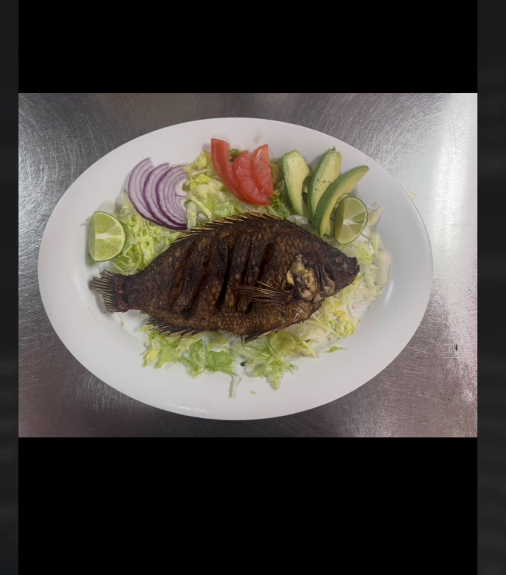 Whole Fried Fish Tilapia Dorada.